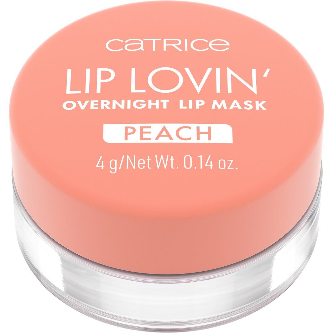 Catrice Lippenmaske Lip Lovin' Overnight Lip Mask, 3-tlg., Pflegende vegane Formel mit Pfirsicharoma und Pfirsichöl.
