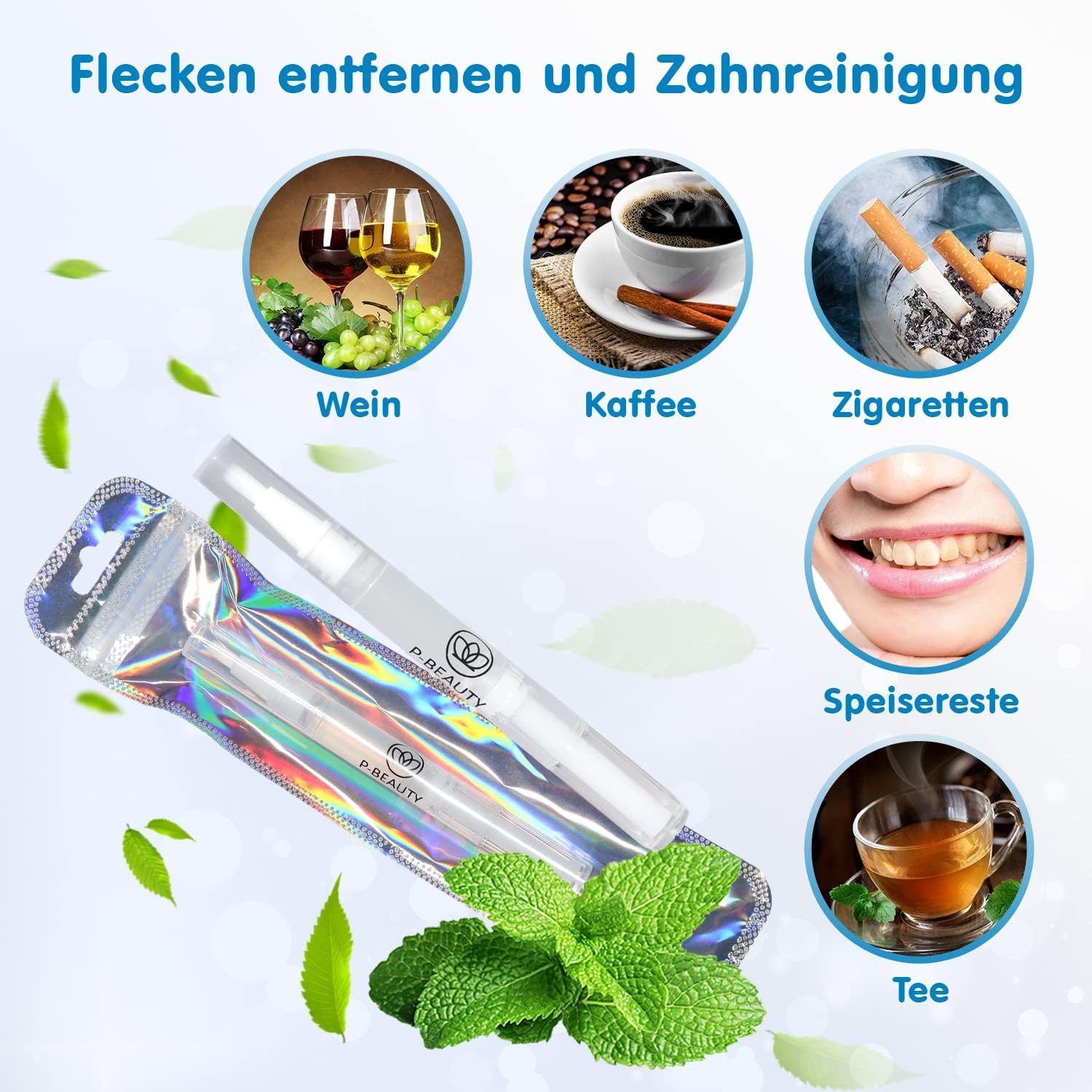P-Beauty Cosmetic Accessories Zahnbleaching-Gel Zahnaufhellung Gel Stift Zahnweiß für weiße Zähne
