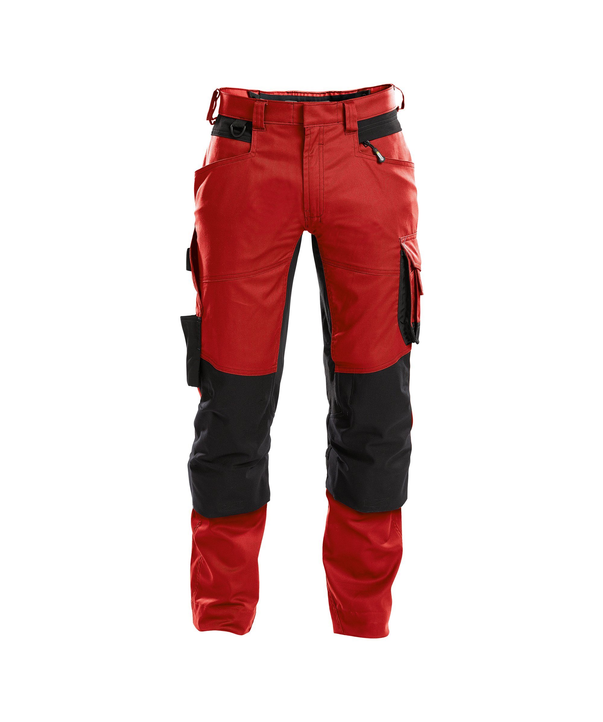 Dassy Arbeitshose Arbeitshose mit Stretch und Kniepolstertaschen Dynax (1-tlg) rot/schwarz | Baumwollhosen