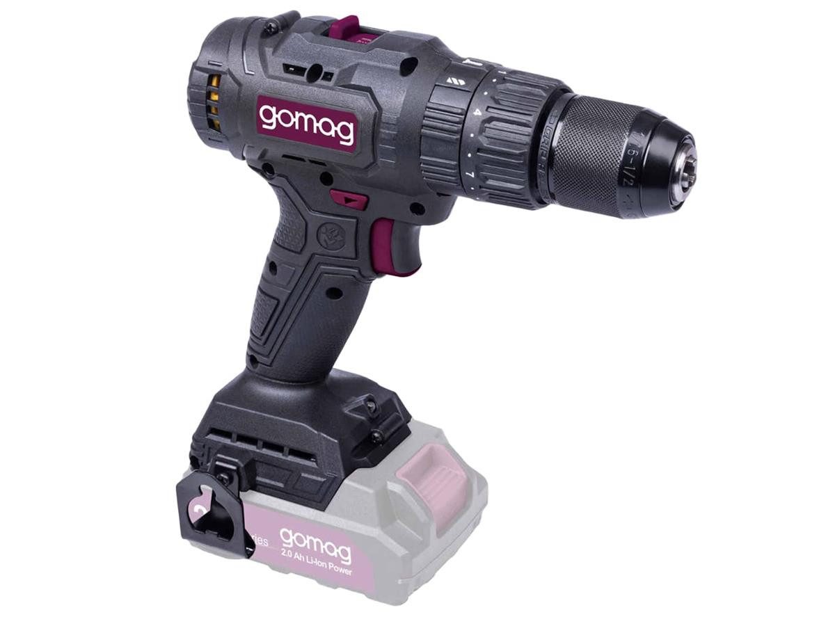 Gomag Akku-Bohrschrauber GO-BS60BL, 20 V, (1-tlg., ohne Akku & Ladegerät), inkl. Gürtelclip, 60 Nm Drehmoment
