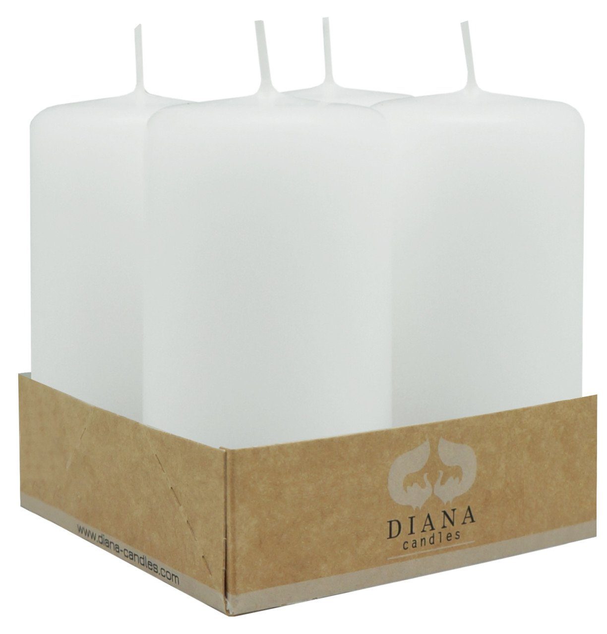 Diana Candles Stumpenkerze Diana Candles Stumpenkerzen Ø 6 X 11 cm weiß 4er günstig online kaufen