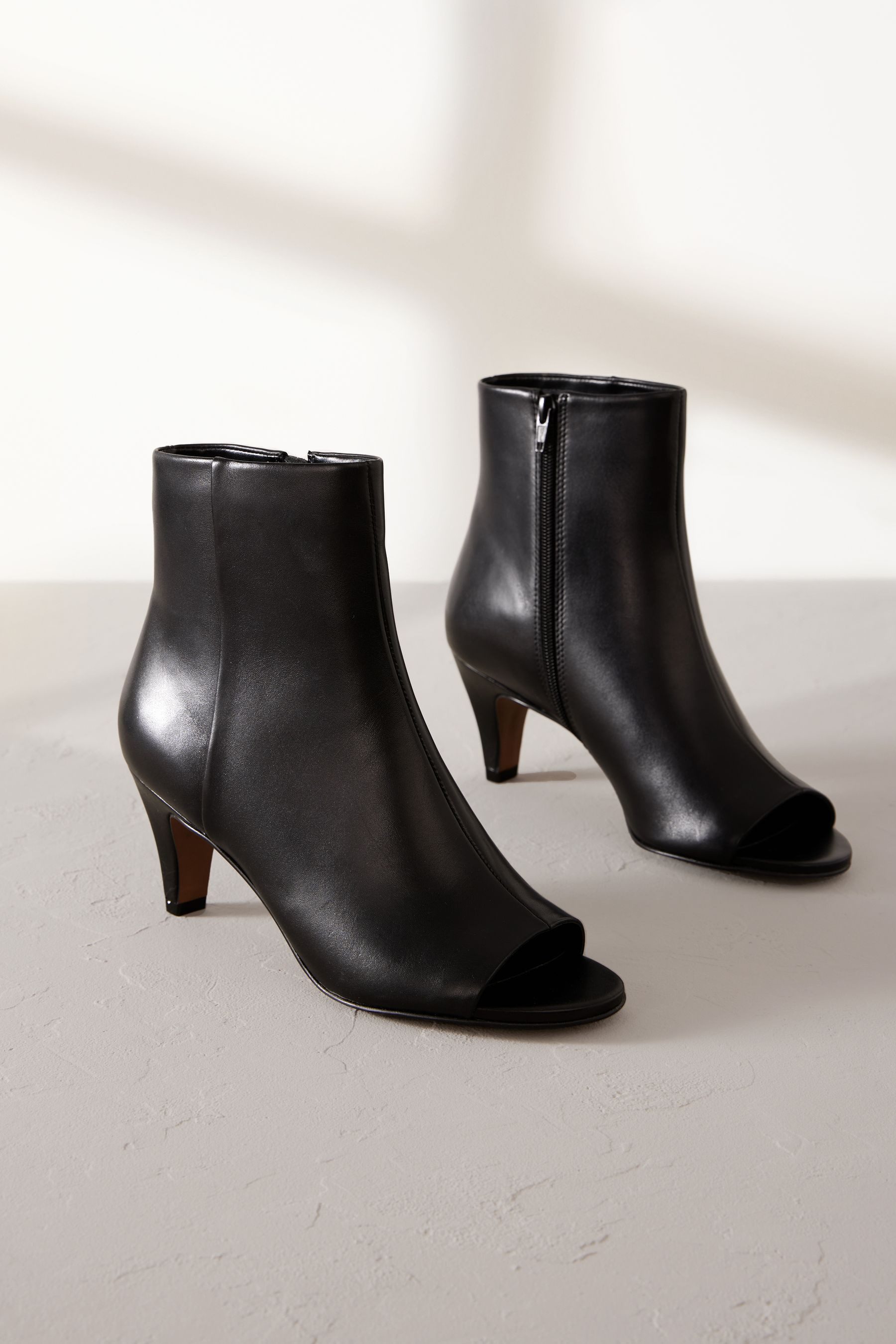 Next Signature Peeptoe-Schuhstiefel aus Leder Stiefelette günstig online kaufen