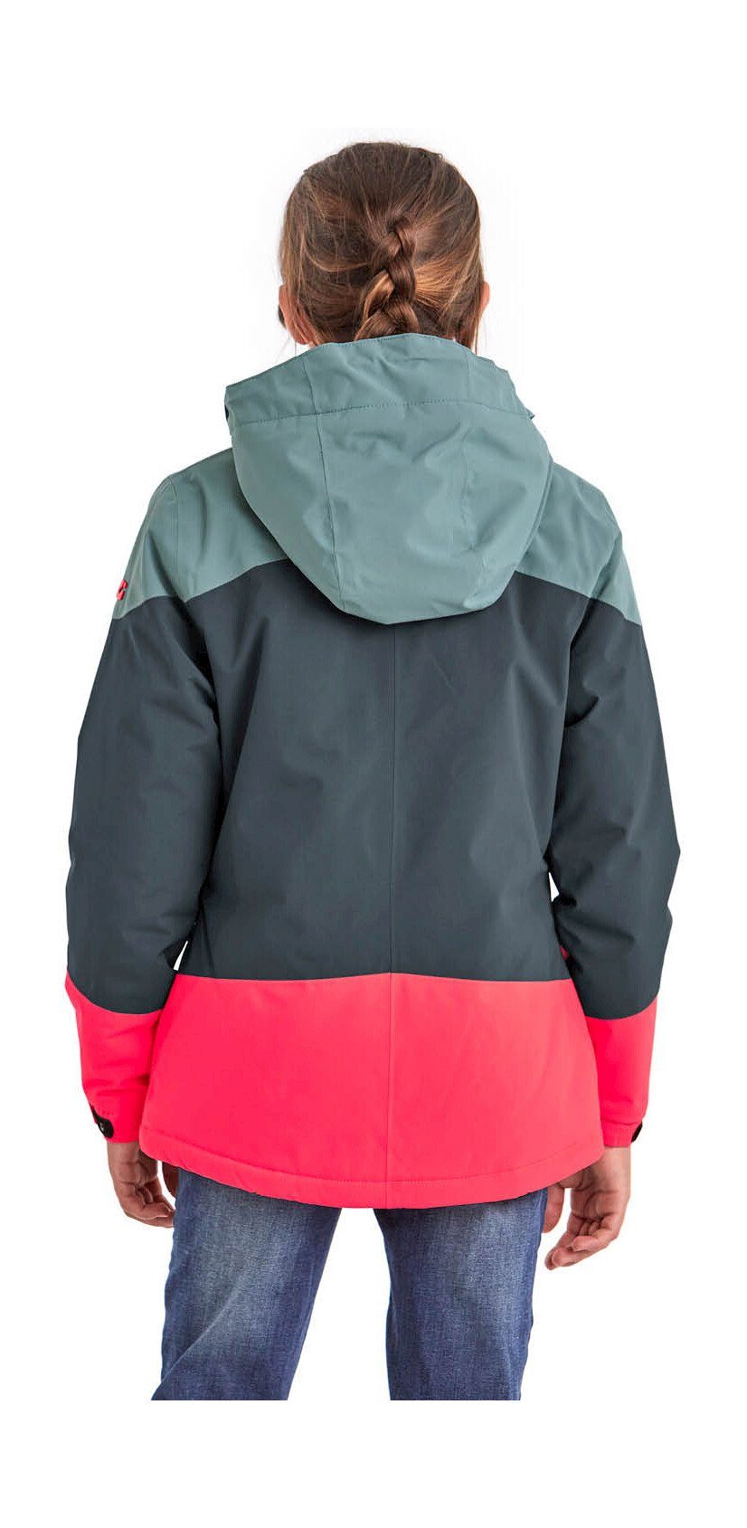 Killtec Outdoorjacke KOW 195 GRLS JCKT Wasserdichte Winterjacke mit Colourblock, verstellbaren Details