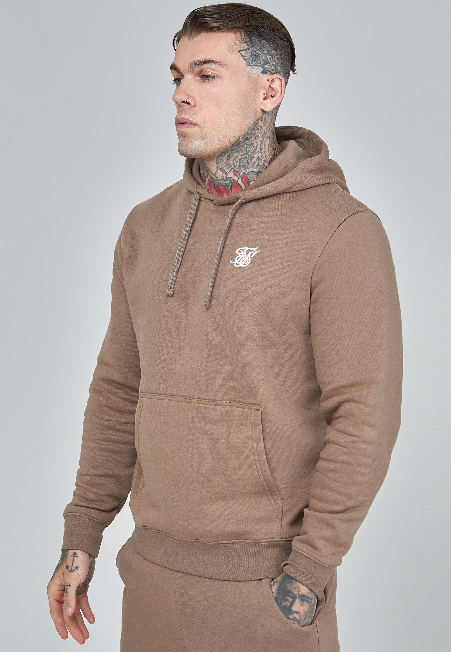 Siksilk Hoodie SikSilk Herren Brauner Essentials günstig online kaufen