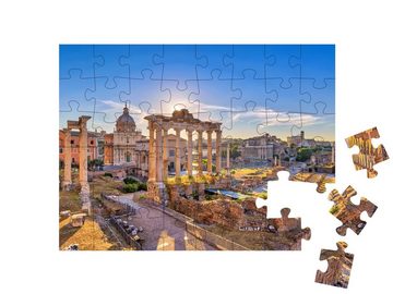 puzzleYOU Puzzle Sonnenaufgang über Rom mit Forum Romanum, 48 Puzzleteile, puzzleYOU-Kollektionen Rom
