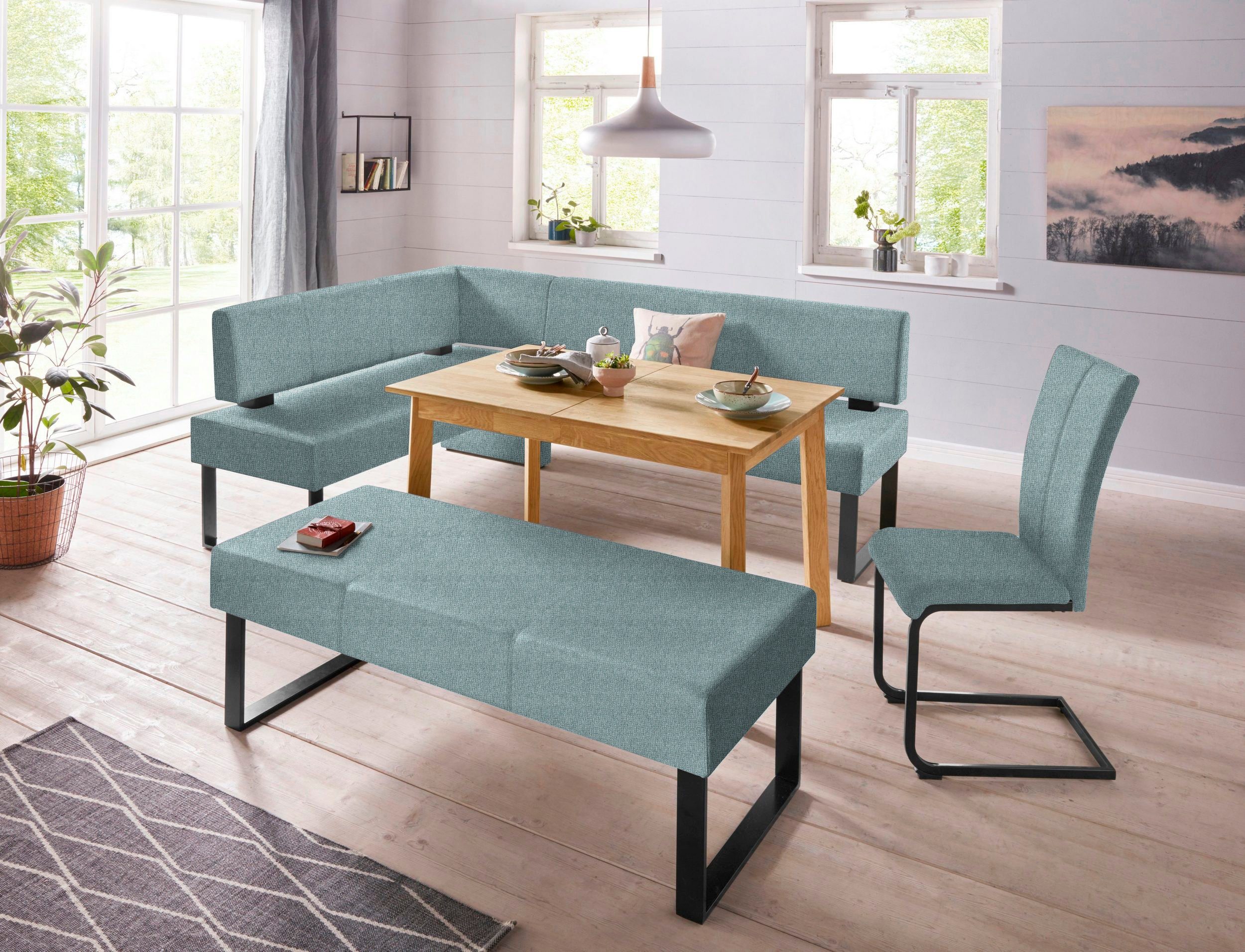 OTTO home Sitzbank Oliver, Breite 140cm, mit Metallgestell
