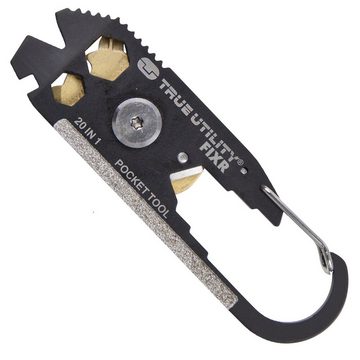 True Utility Multitool Mini Multitool FIXR Micro Tool, Taschenmesser Clip Schlüsselanhänger