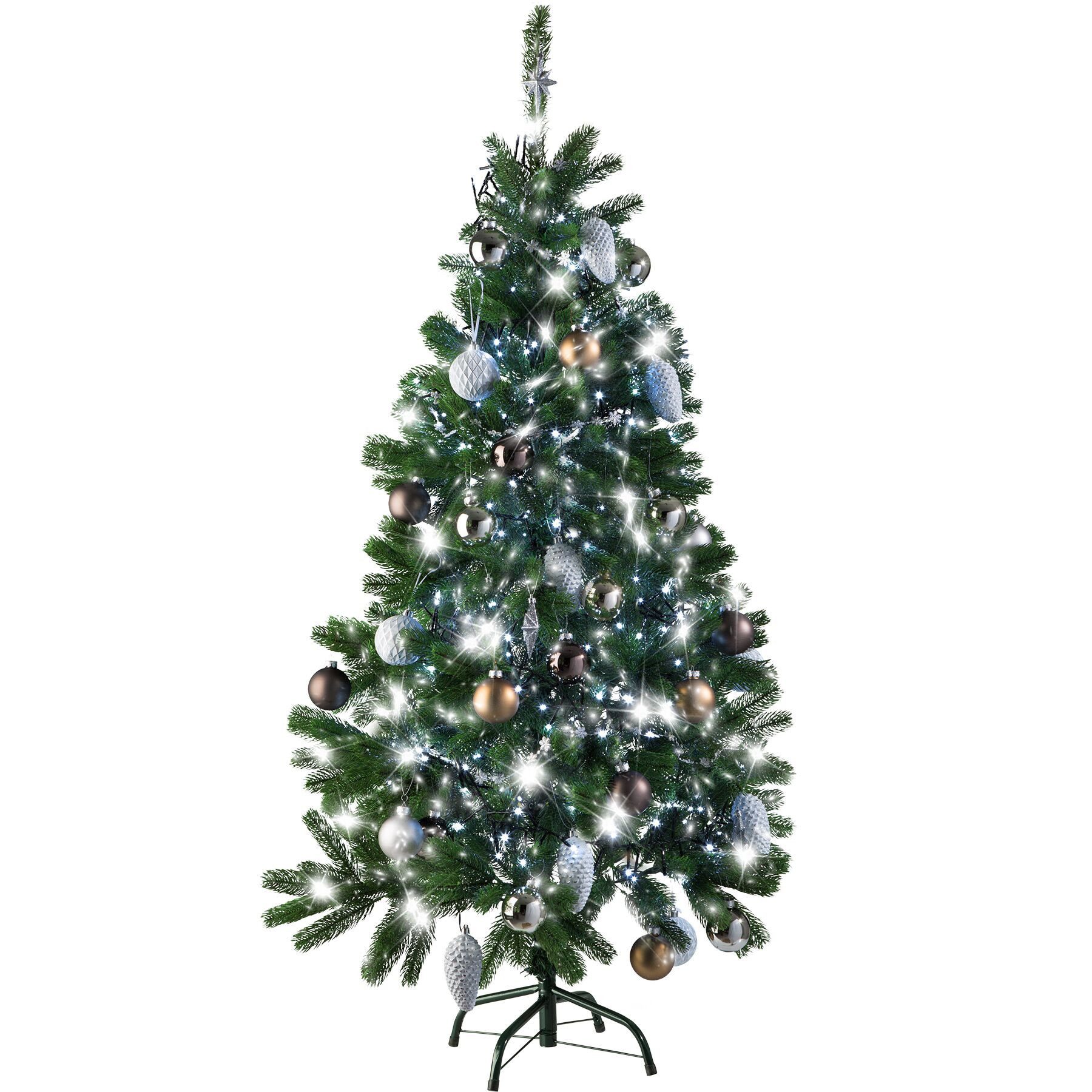 tectake Künstlicher Weihnachtsbaum Christbaum künstlich Tannenbaum 140-180cm Grün, Undekorierter/Unbeleuchteter Baum, verschiedene Größen, künstlich, Spritzguss