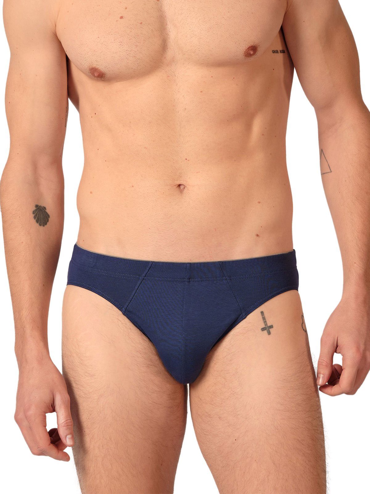 HUBER Slip Herren Brasil Slip 3er Pack Cotton 3 Pack (Packung, 3-St) -