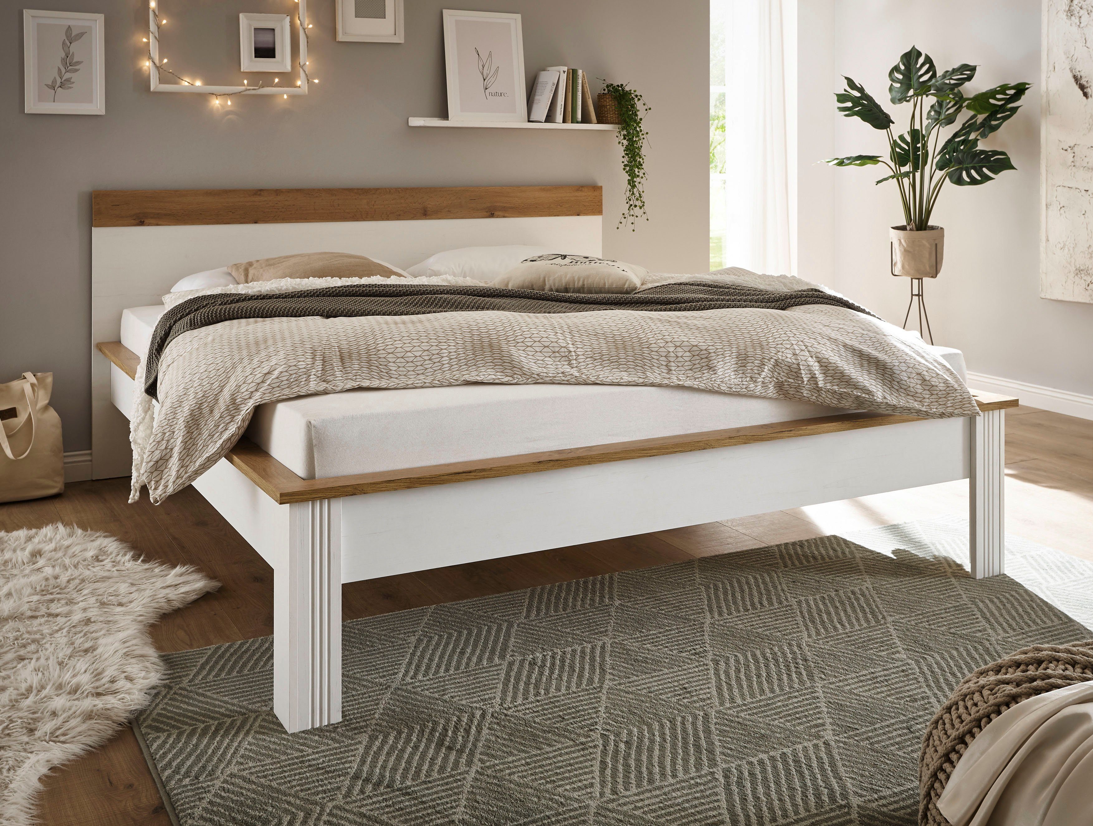 Home affaire Einzelbett "WESTMINSTER Bett im Landhausstil, Doppelbett, Bett günstig online kaufen