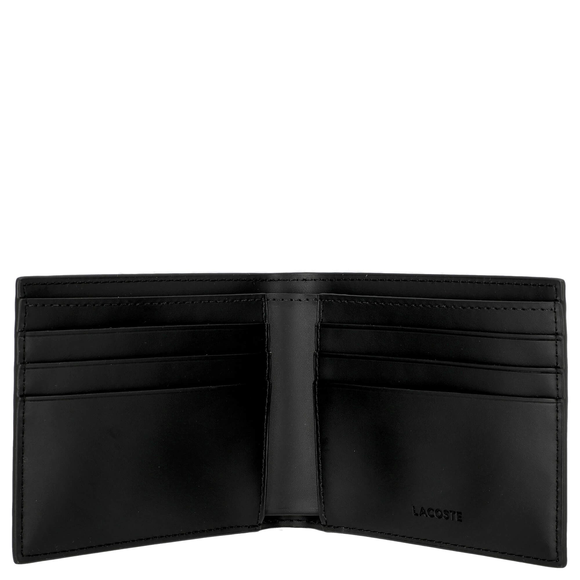Lacoste Geldbörse Signature - Men's Geldbörse 6cc 11 cm (monogram black gray)