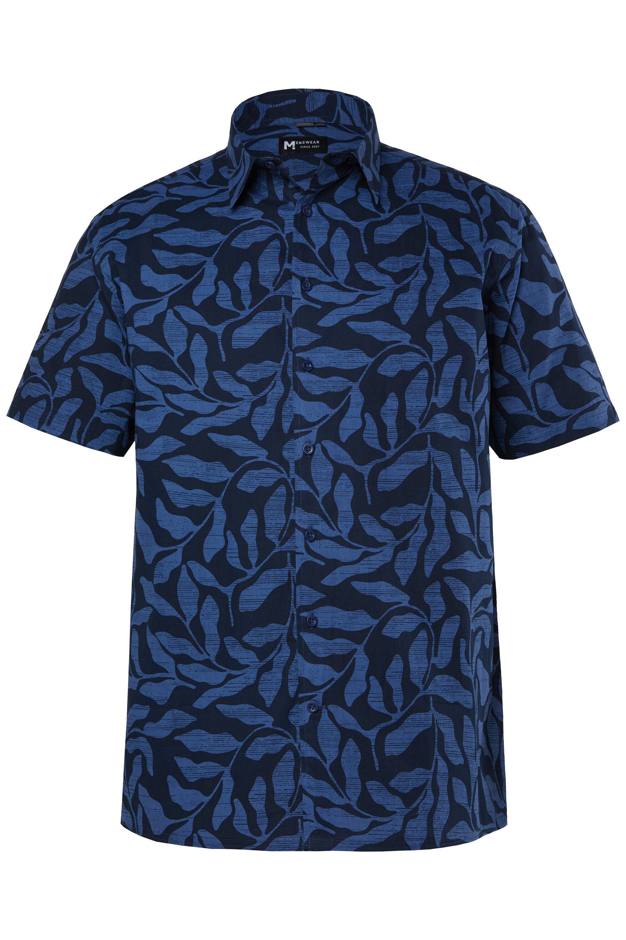 Men Plus Kurzarmhemd Hemd Halbarm Kentkragen Alloverprint Comfort Fit – Bild 2 von 3