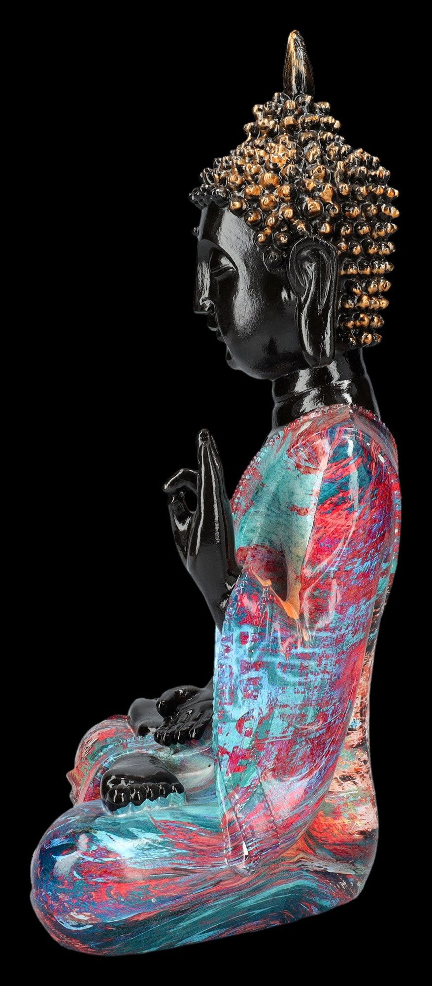 Figuren Shop GmbH Dekofigur Buddha Figur - Colorful Art mittel - Buddhismus Mythologie Dekofigur