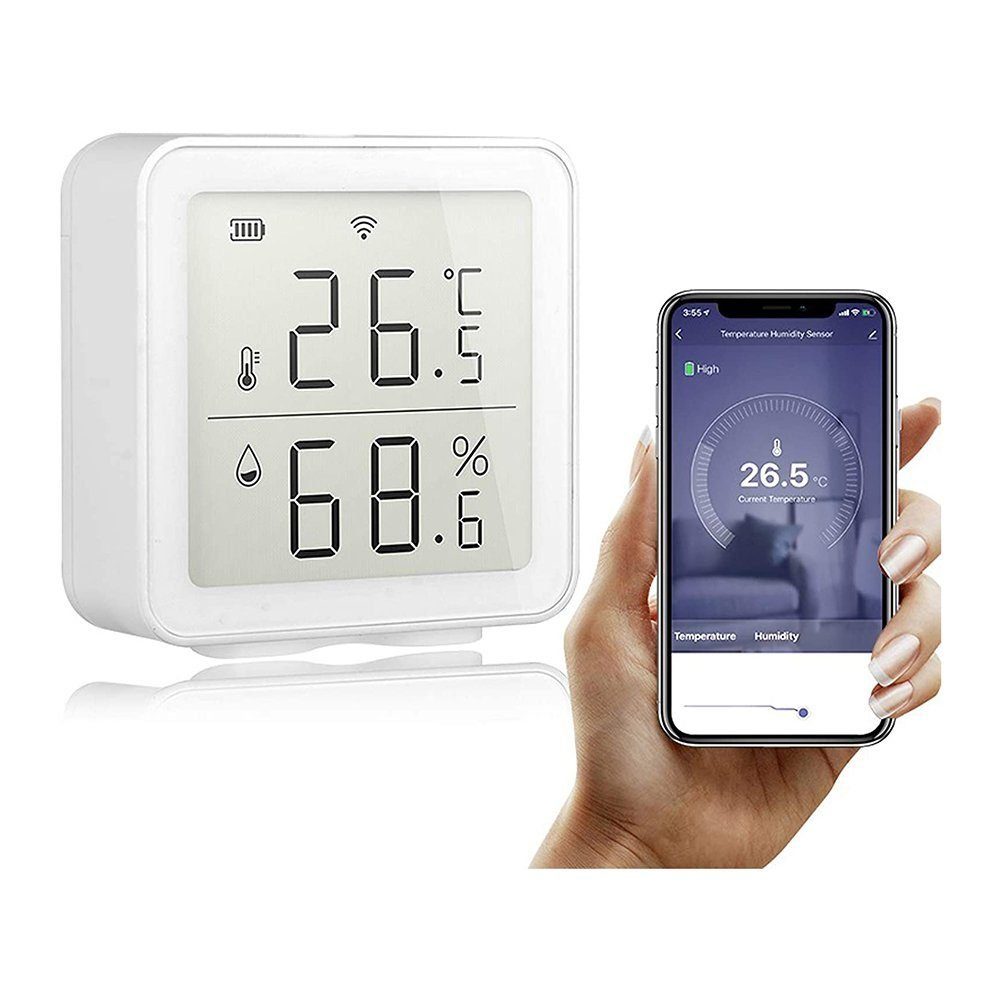 TUABUR Temperature Intelligent WiFi 1-tlg. Fensterthermometer Home Sensor, Wireless