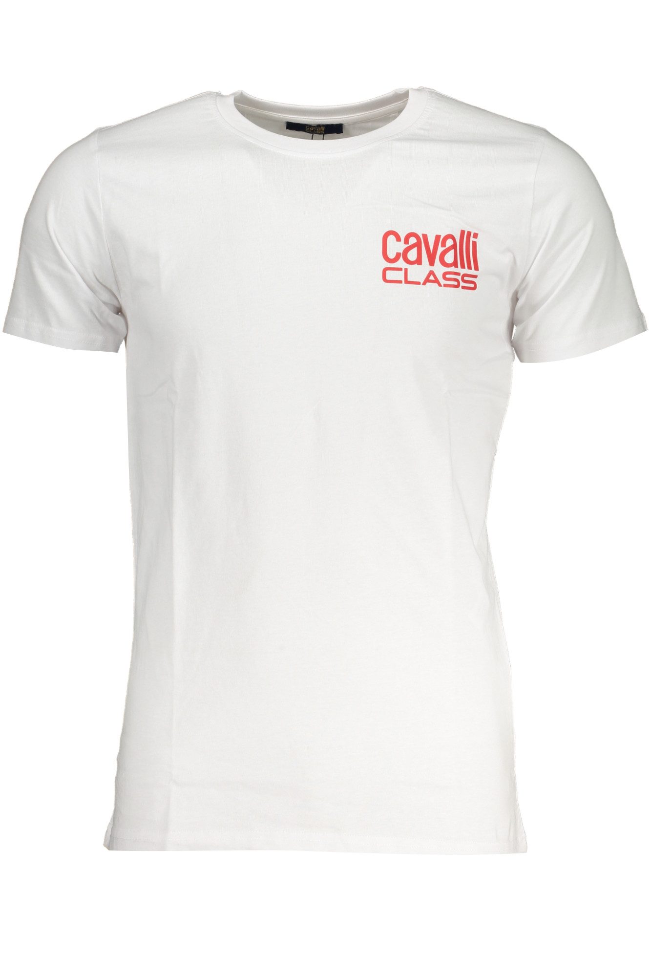 Cavalli Class T-Shirt Herren T-Shirt Weiß - Kurzarm, Rundhals mit Druck