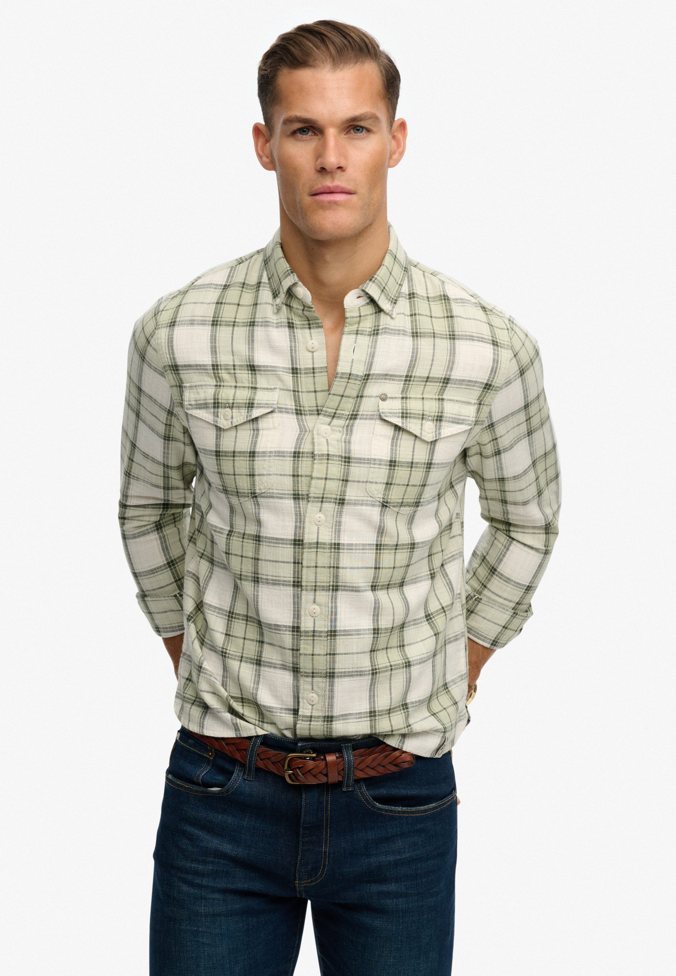 Superdry Langarmhemd MERCHANT LITE CHECK SHIRT