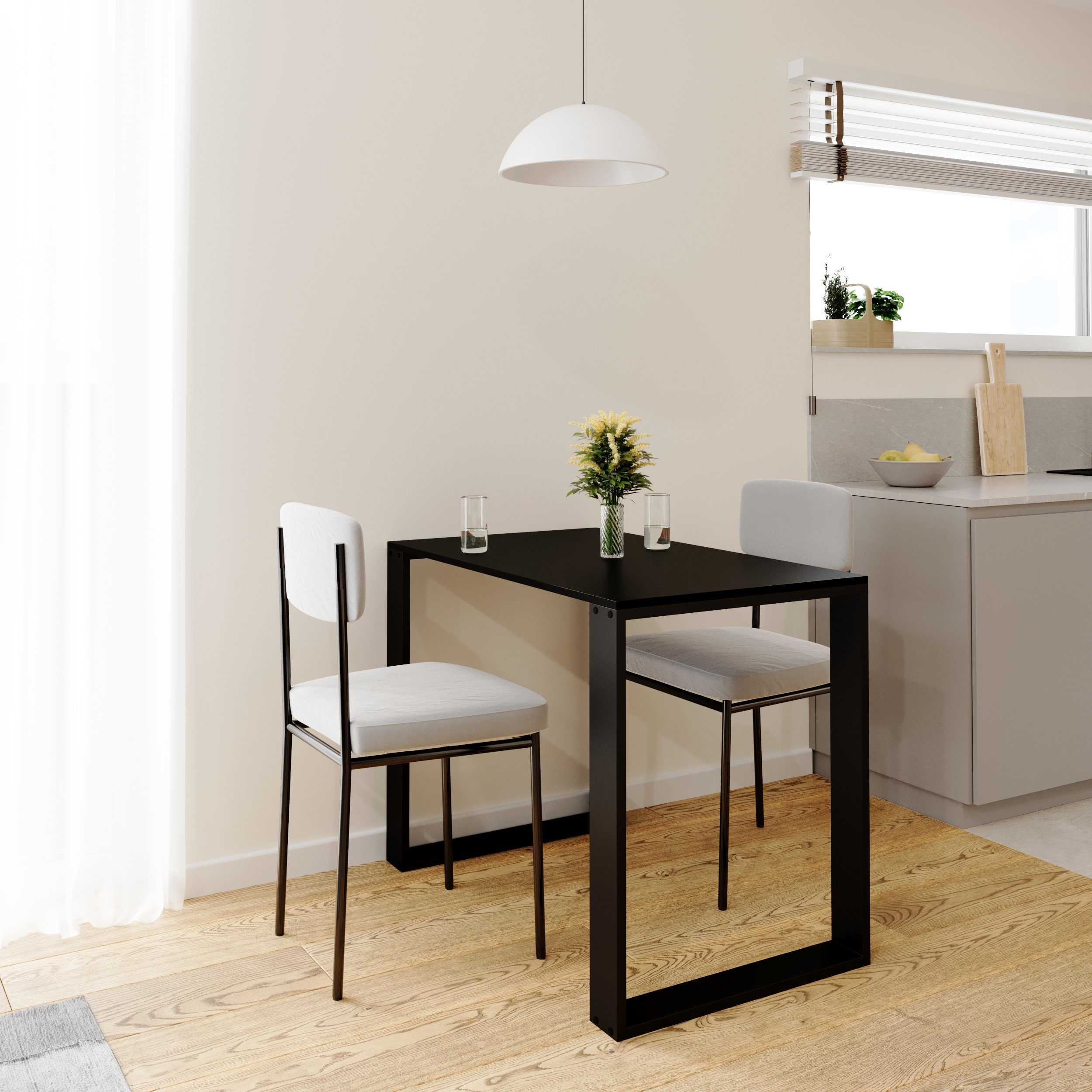 AKKE Esstisch, Esszimmertisch LOFT Schwarze Beinen günstig online kaufen