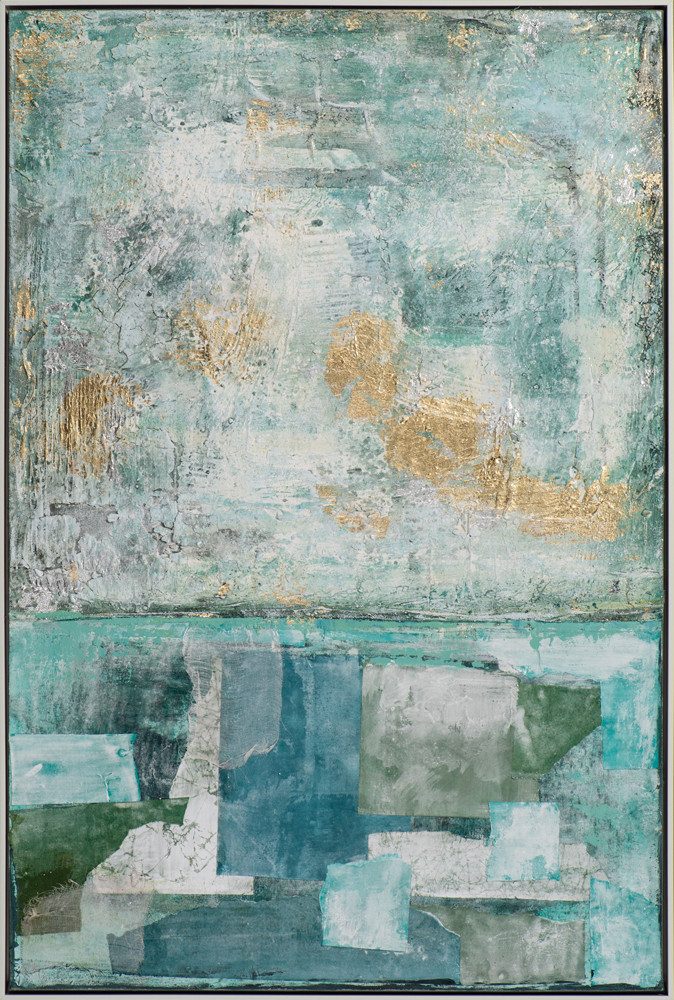 ArtUniverse Gemälde Harmonie in Blau-Türkis 82 x 122 cm, Abstrakt