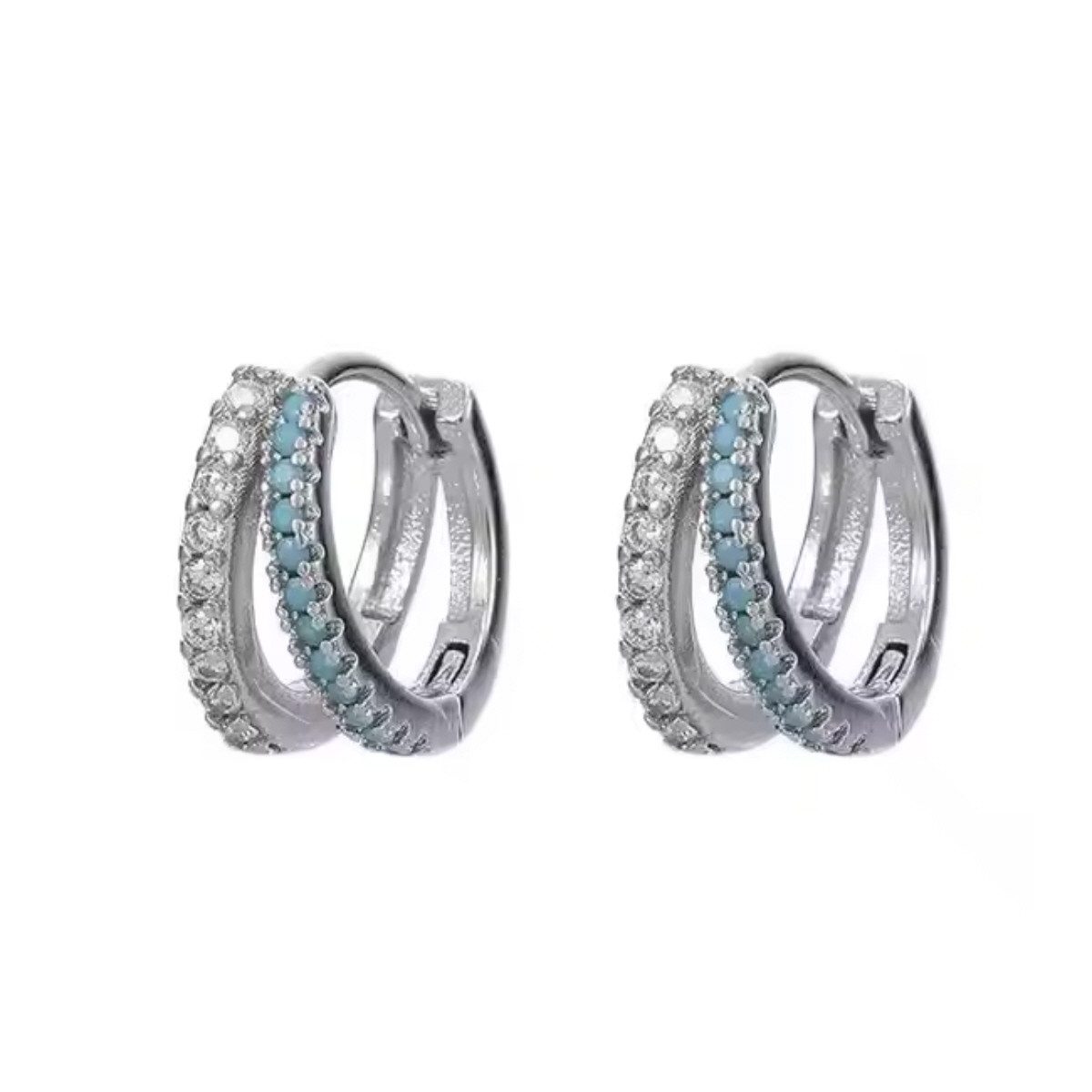 ELLAWIL Paar Creolen Ohrschmuck kleine Ohrringe Damenohrringe Creole Zirkon günstig online kaufen