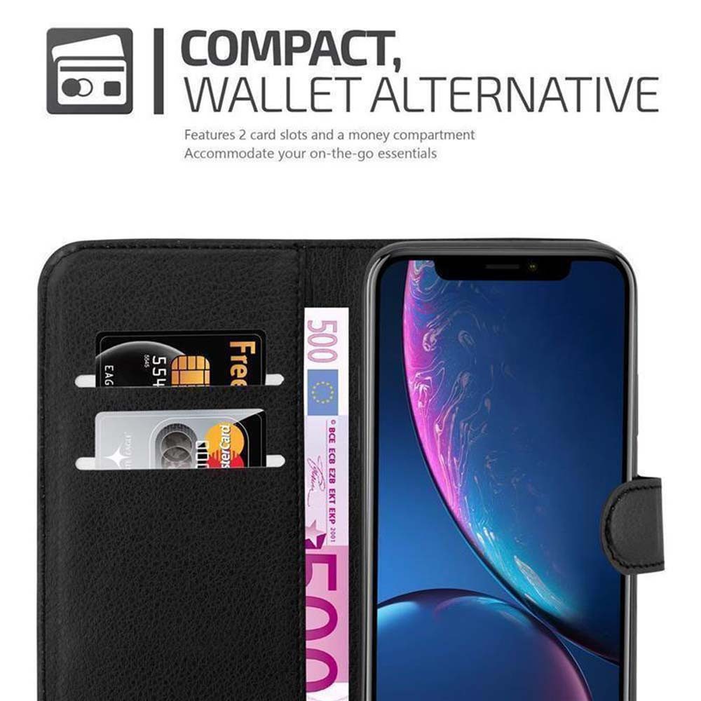 Cadorabo Handyhülle für iPhone XR Hülle Apple iPhone XR, Hülle Schutzhülle mit Standfunktion, Kartenfach und Magnetverschluss