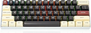 SOLIDEE Langlebig, verschleißfest und ergonomisch Tastatur (Hochwertige Tastenkappen mit Doppelschuss-Technologie und ASA-Profil)