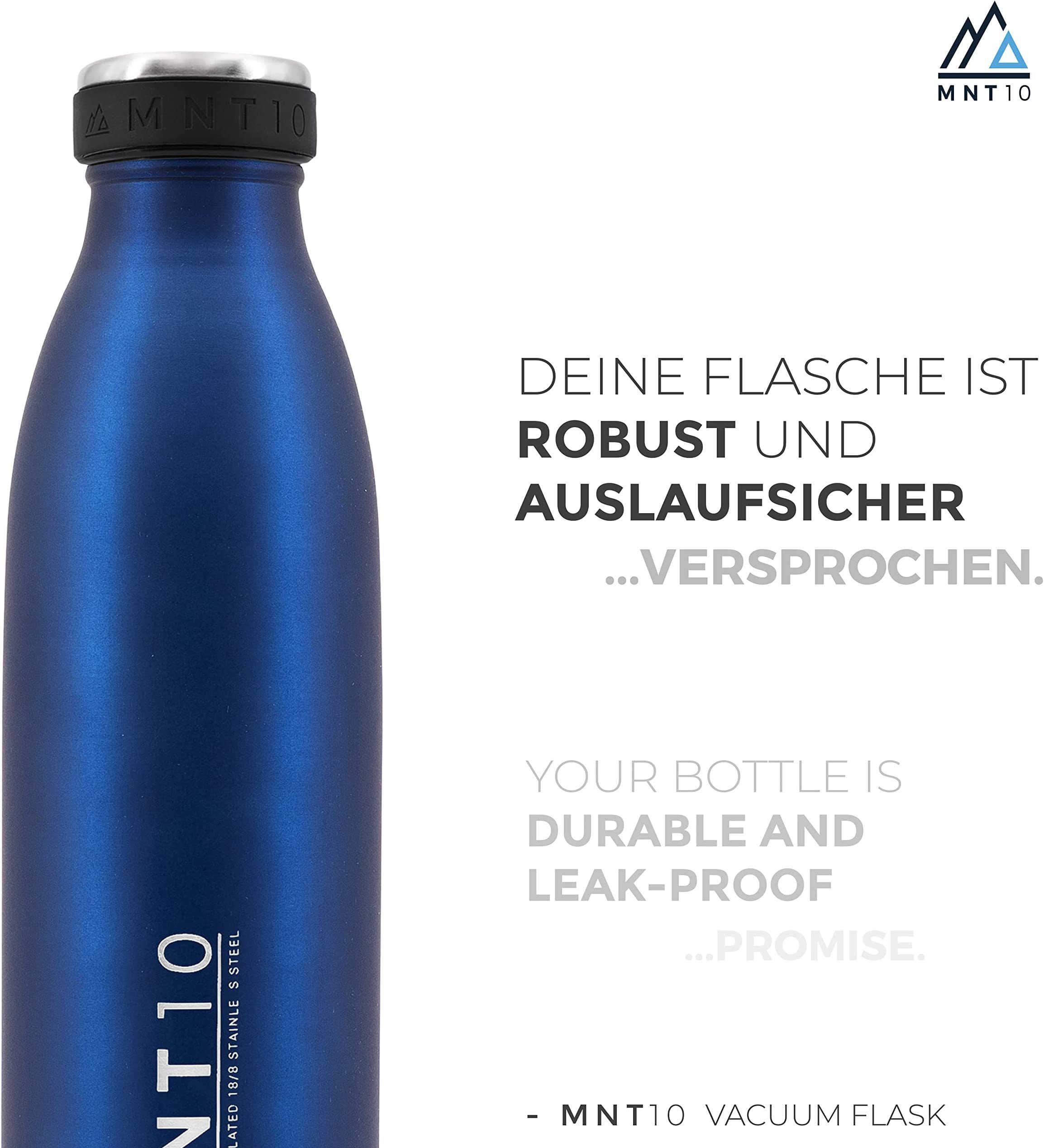 Dunkelblau Trinkflasche Flasche MNT10 Auslaufsicher, Thermoflasche, 500ml,750ml,1000ml Isolierte Edelstahl Thermoflasche - geeignet kohlensäure -