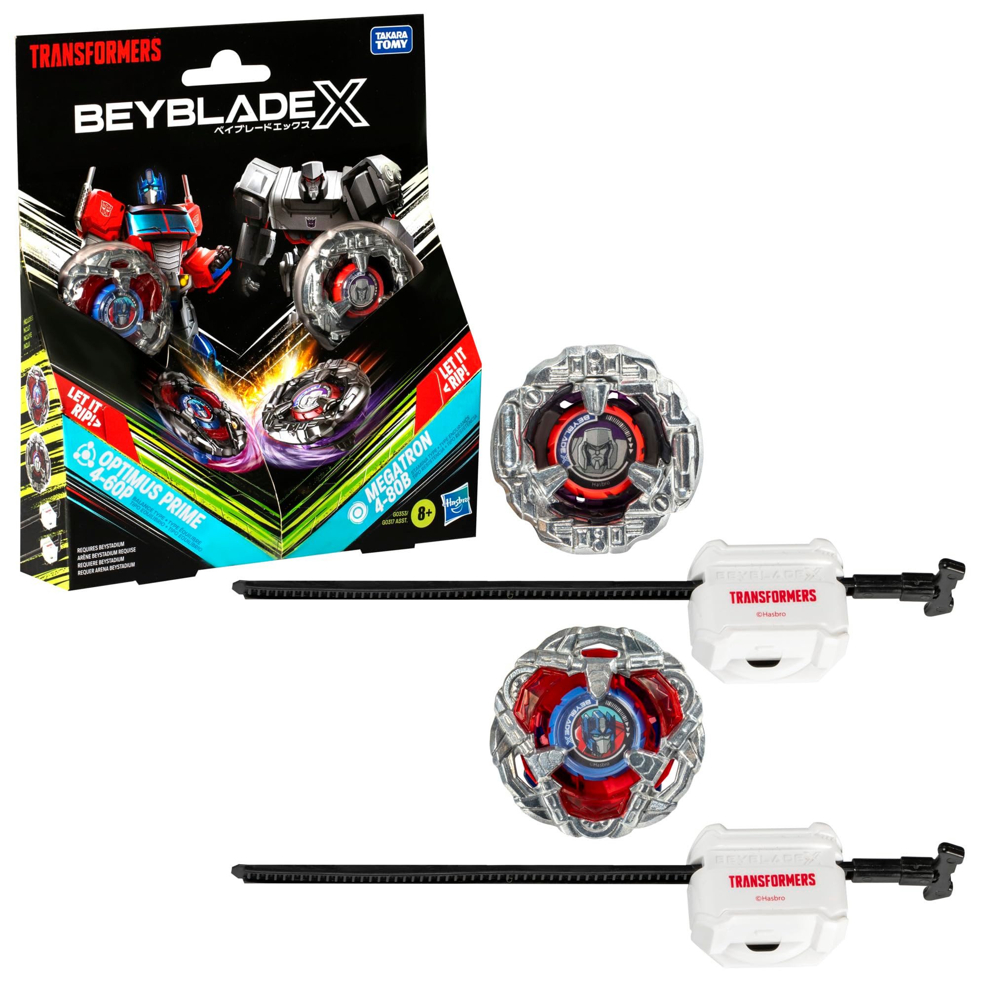 Hasbro Kreisel Beyblade X Transformers Optimus Prime vs. Megatron, Kreisel-Set aus Transformers