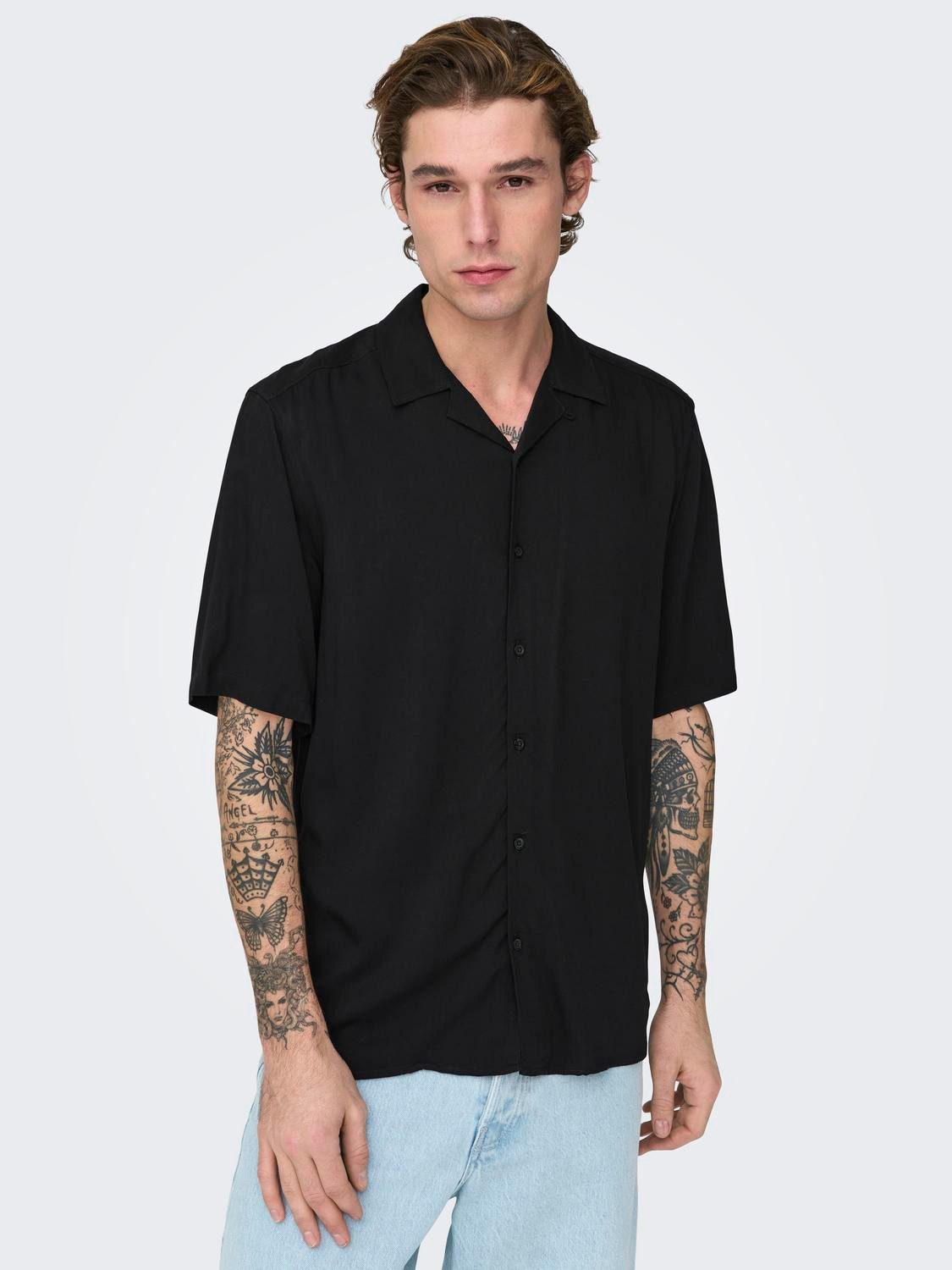 ONLY & SONS Kurzarmhemd ONSDASH LIFE REG VISC RES SS SHIRT günstig online kaufen