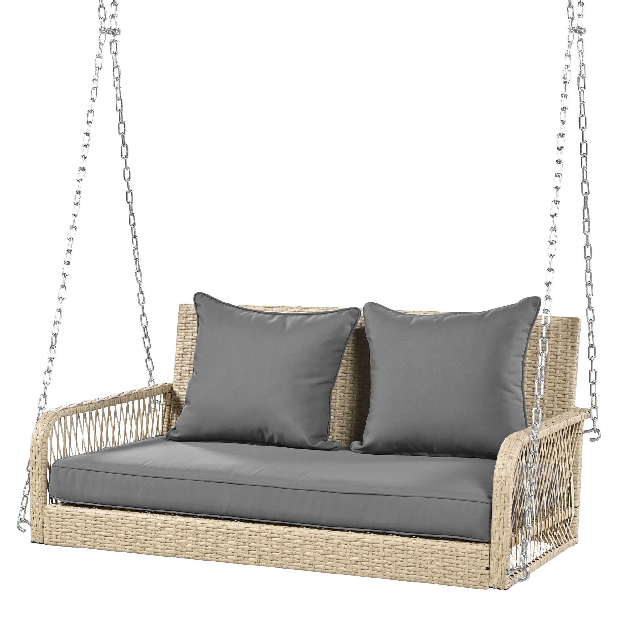 IDEASY Gartenlounge-Set Hollywoodschaukel Beige/Grau Gartenschaukel, Garten günstig online kaufen