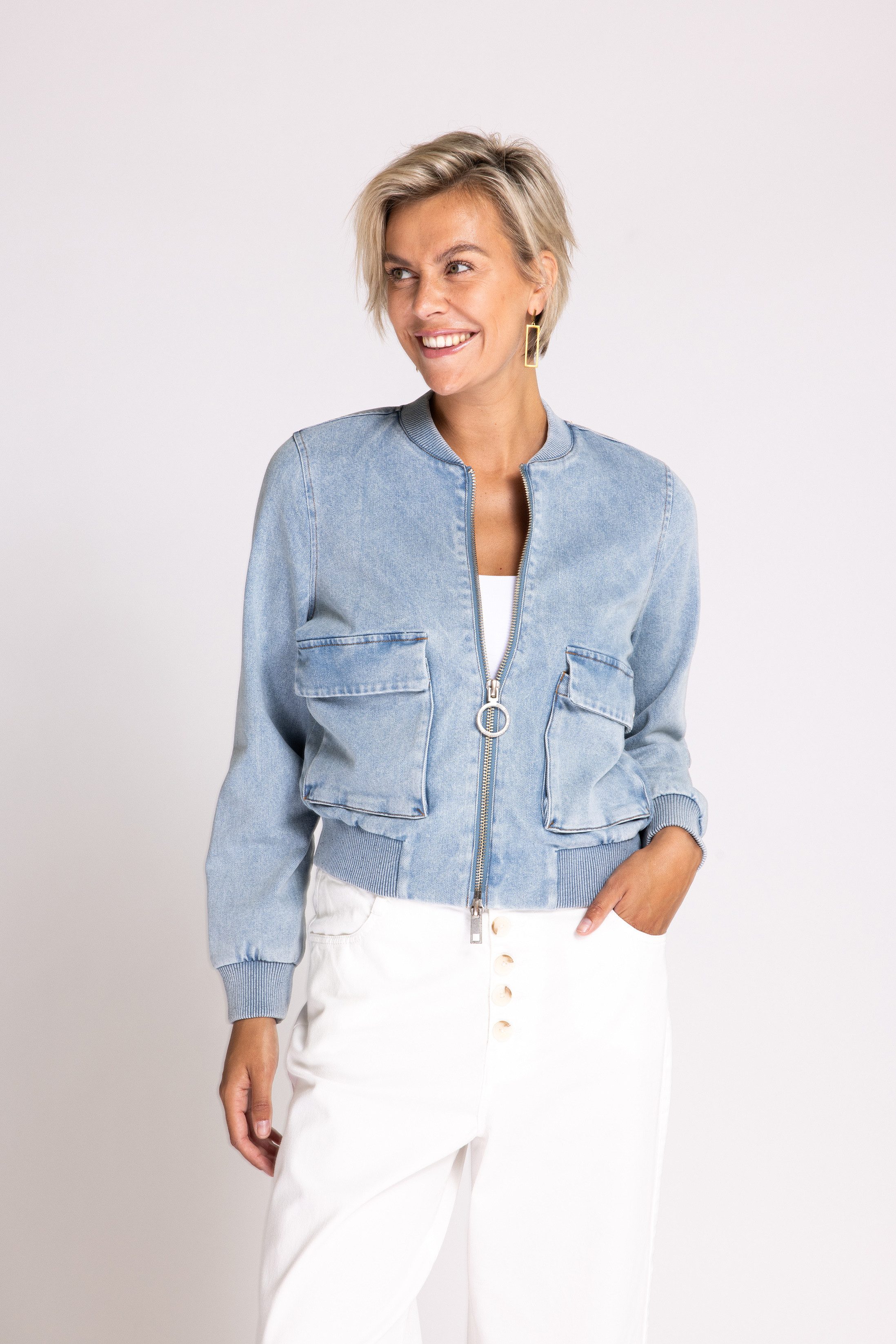 Zhrill Blouson ZHJULIE in Unifarbe günstig online kaufen