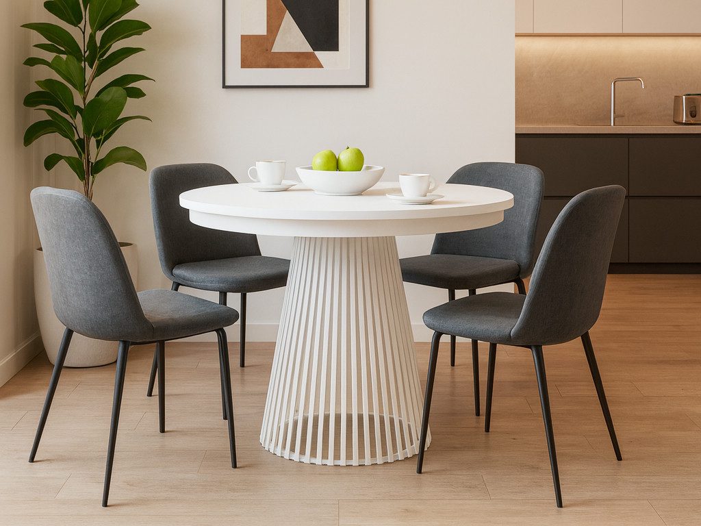 Beautysofa Esstisch Lumi im Loft-Stil, ausziehbar Ø 100–180 cm (hitze- und günstig online kaufen