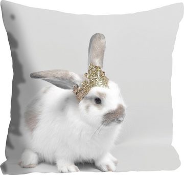 queence Dekokissen Mäxchen, mit einem Hasen mit Krone, Kissenhülle ohne Füllung, 1 Stück