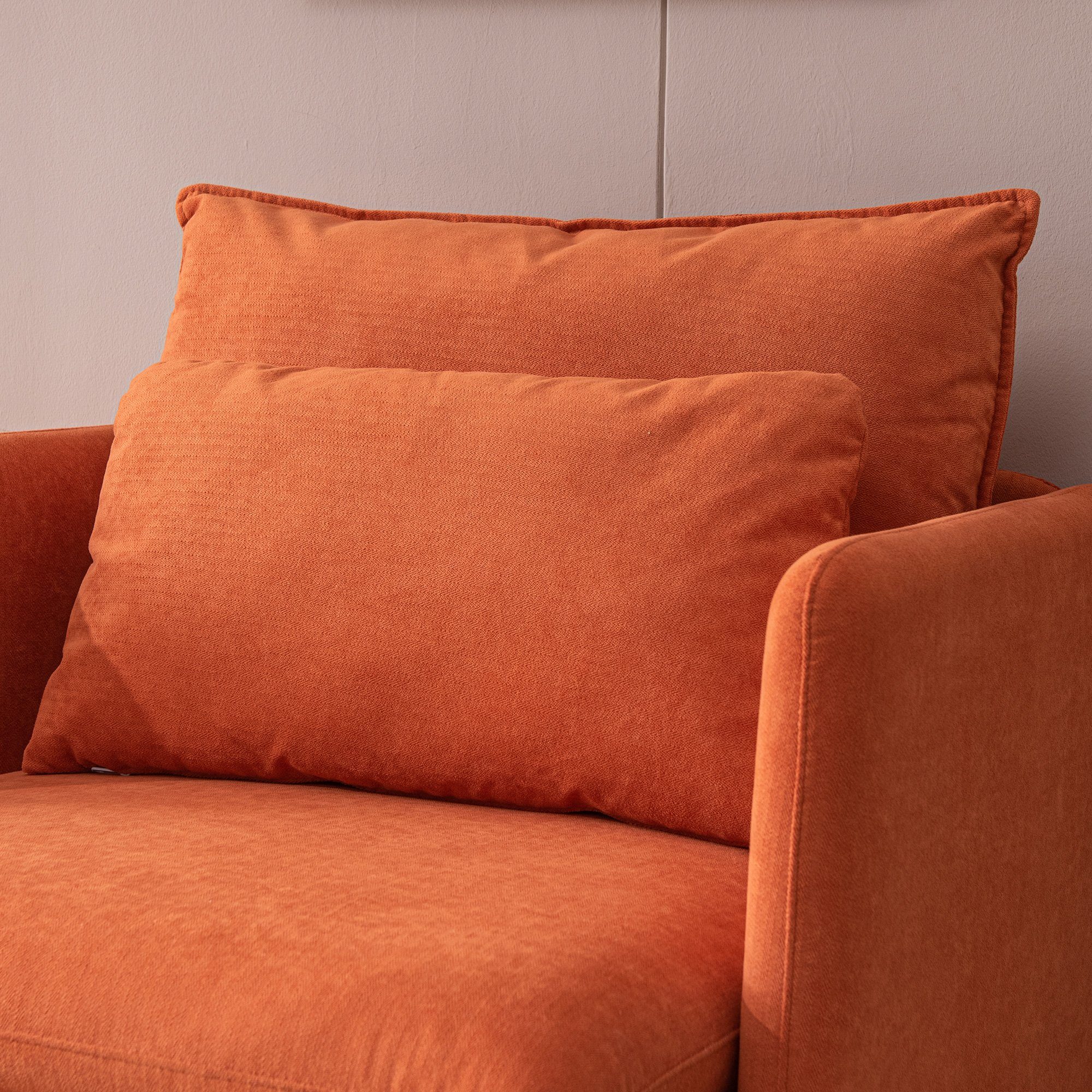 Orange Sofa Einzelsofa Modern Farbe Sessel, Odikalo Baumwollleinen, mehrere gepolsterter
