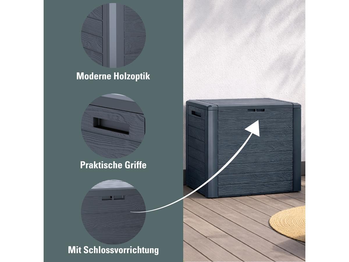 Prosperplast Aufbewahrungsbox Woodebox (1 St., OTTOs Choice), anthrazit, 140 liter – Bild 4 von 5