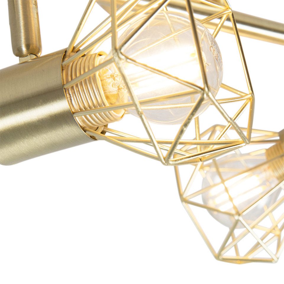 Qazqa LED Aufbaustrahler Mosh, ohne Leuchtmittel, E14, Messing, Modern, Sta günstig online kaufen