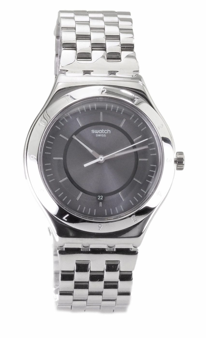 Swatch Quarzuhr Swatch Herren Quarz Uhr YWS432G STAND ALONE X99, (Silber)