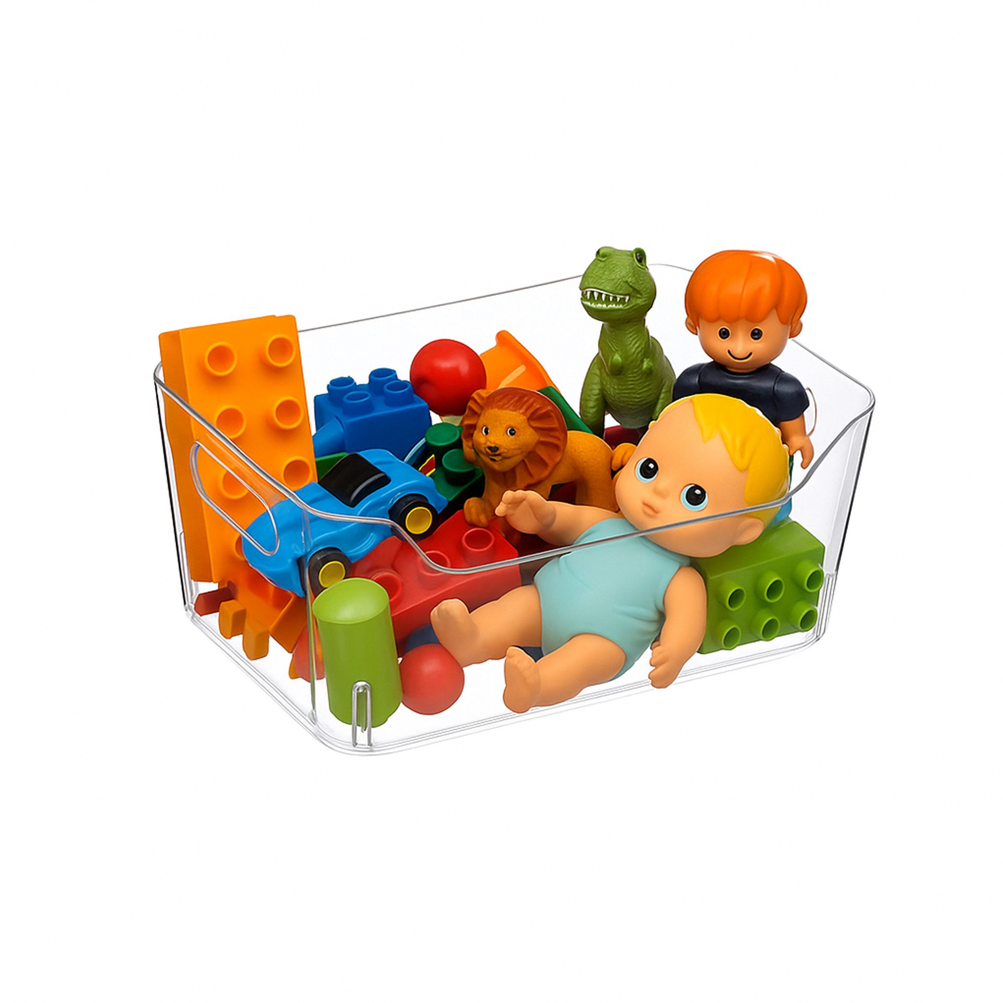 ogoPLUS Küchenorganizer-Set 4 Stück Kühlschrank Organizer - 3 Liter, Lebensmittel aufbewahrungsbox, (Ideal auch für Büro, Bad, Vorratsbox im Schrank, BPA frei), zur optimalen Platznutzung, Bürobedarf, Kosmetik, Pflegeprodukte