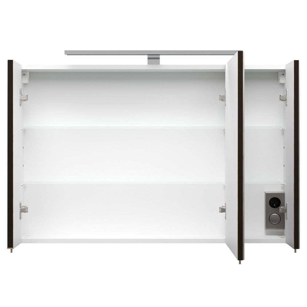 Lomadox Spiegelschrank RIMAO-100 90cm anthrazit mit LED-Beleuchtung, B/H/T günstig online kaufen
