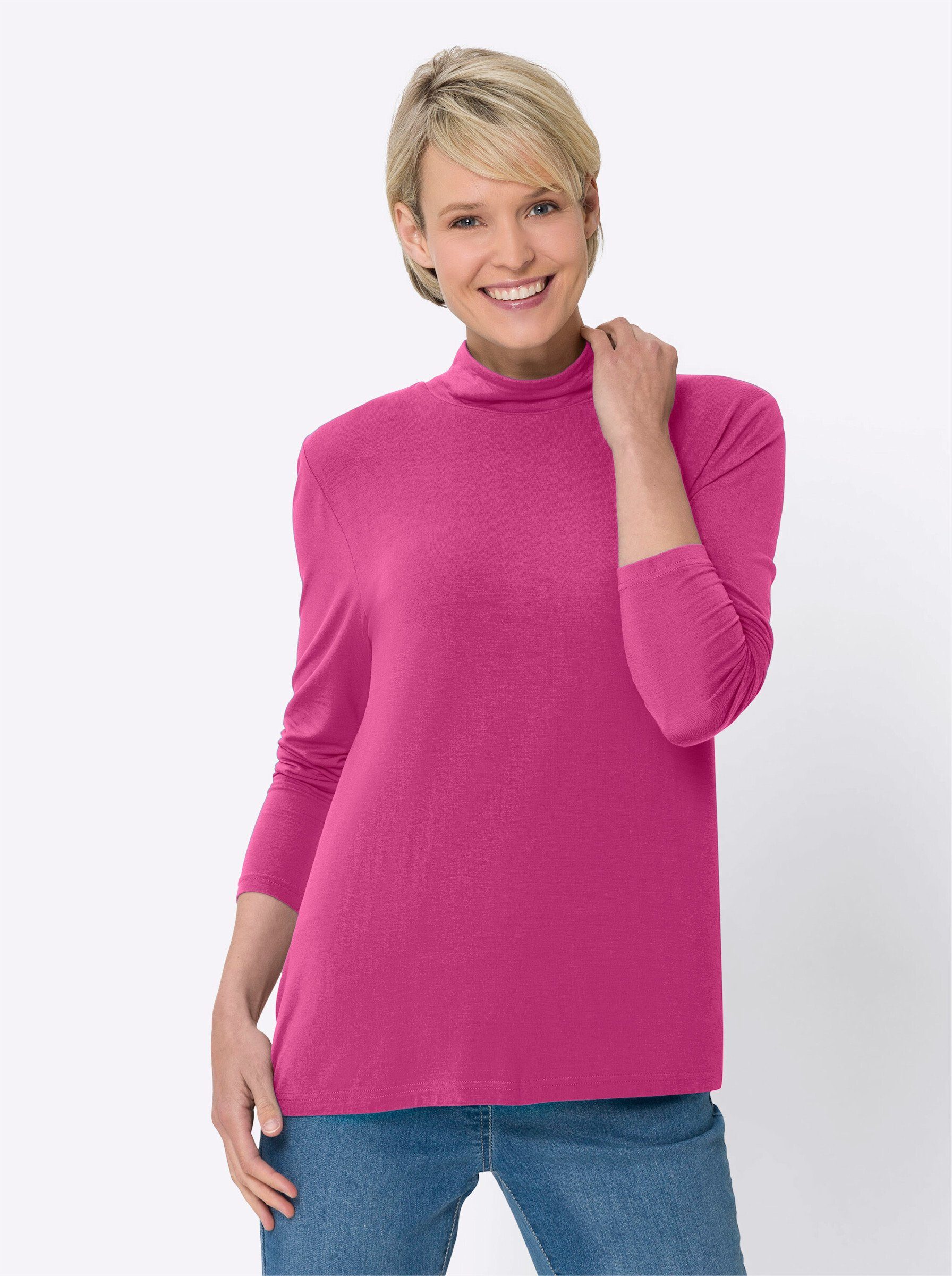 Sieh an! T-Shirt Stehkragenshirt günstig online kaufen