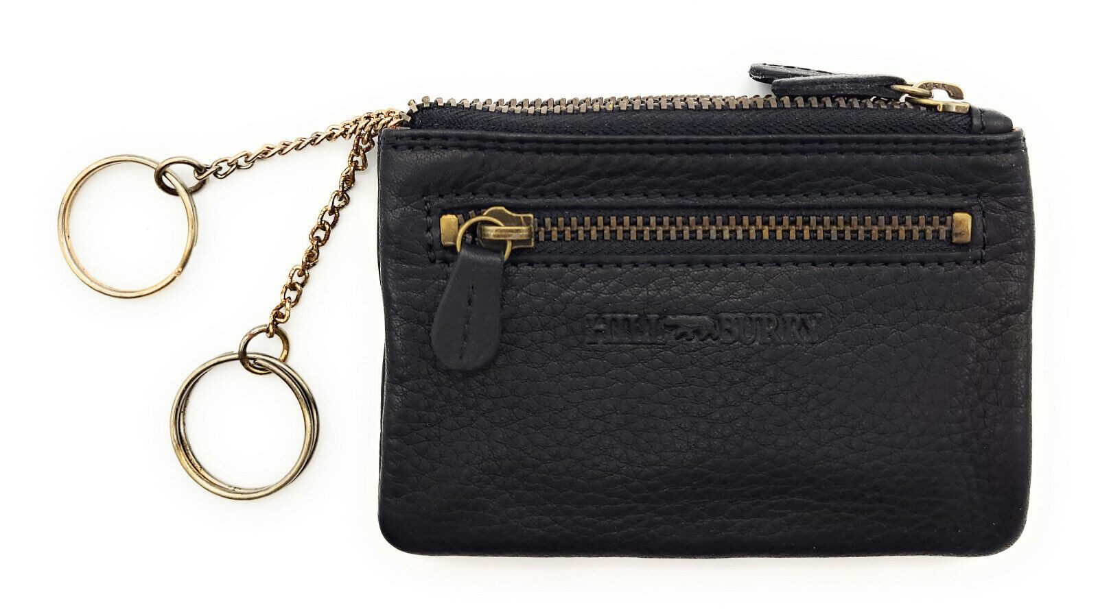 Hill Burry Schlüsseltasche echt Leder Schlüsseletui Schlüsselmäppchen mit Doppelfach