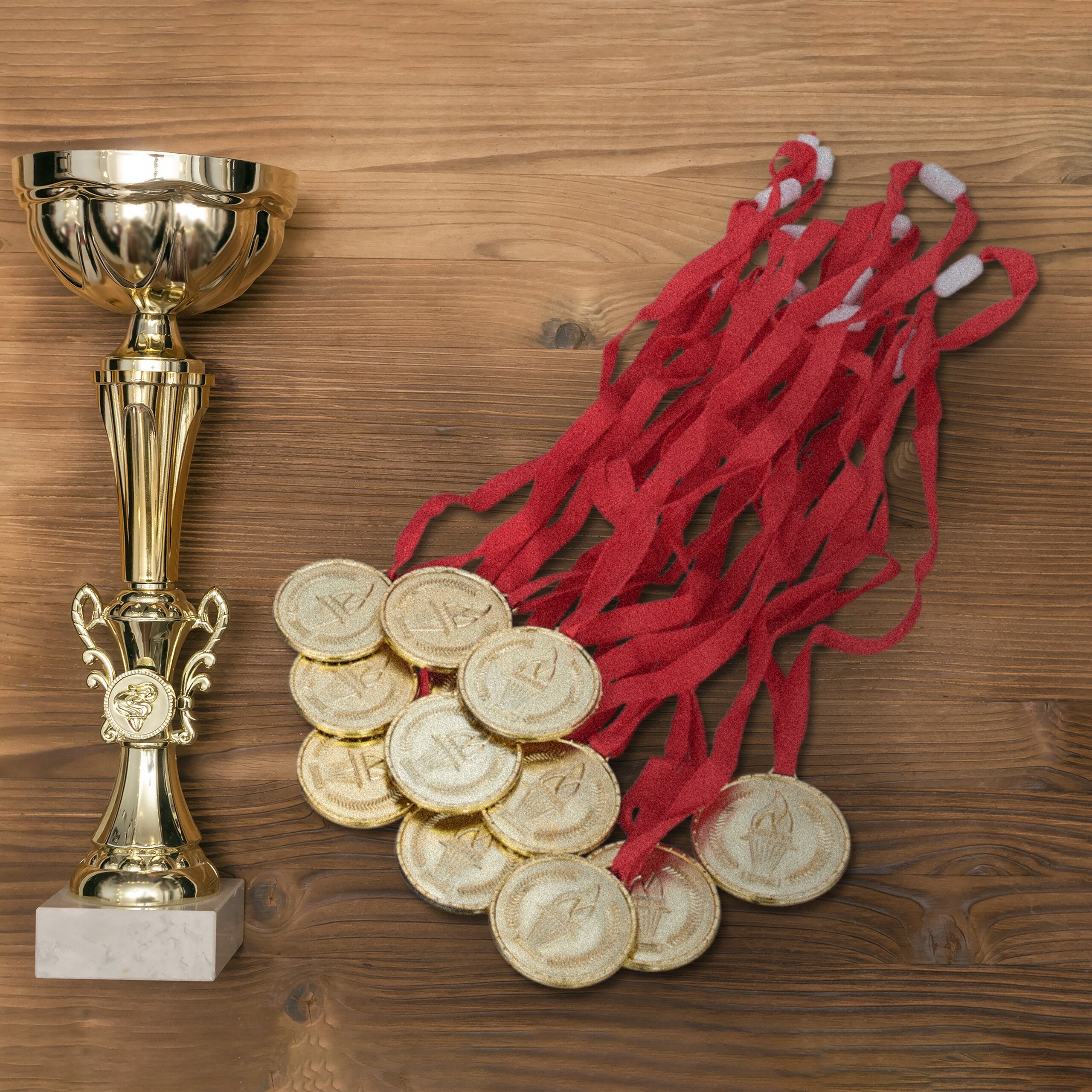 relaxdays Dekoobjekt Goldmedaille für Kinder 12er günstig online kaufen