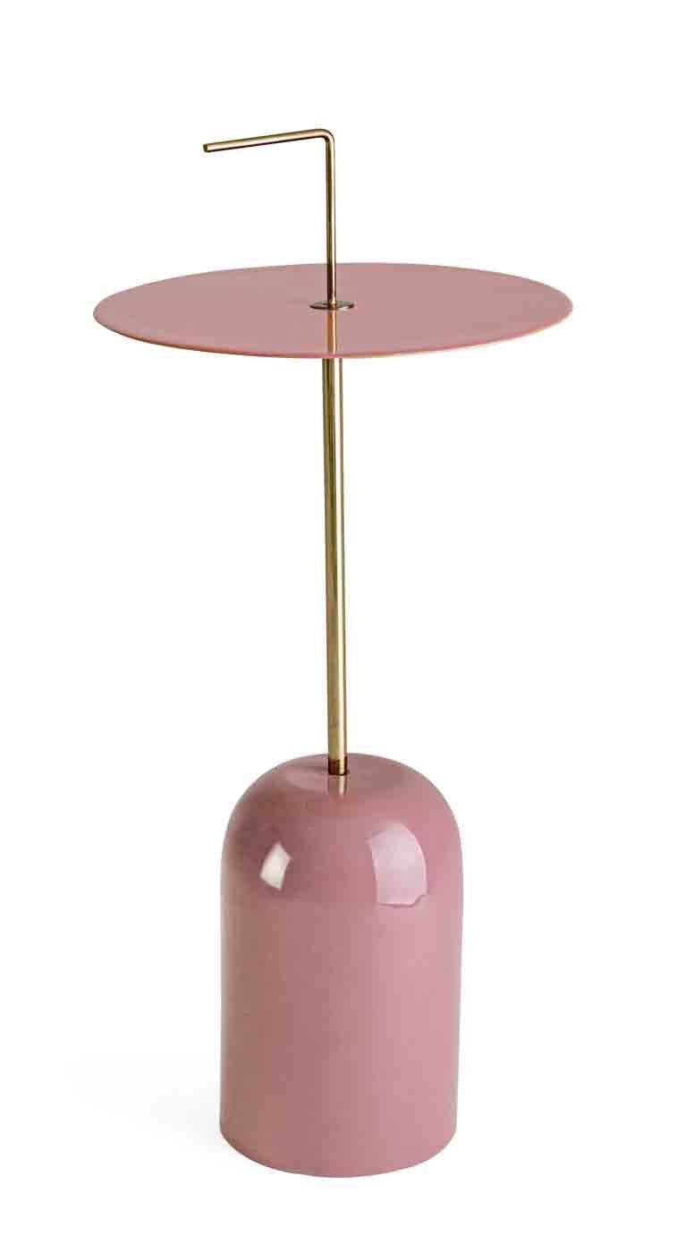 Bizzotto Beistelltisch Tulasi aus Metall, Rosa