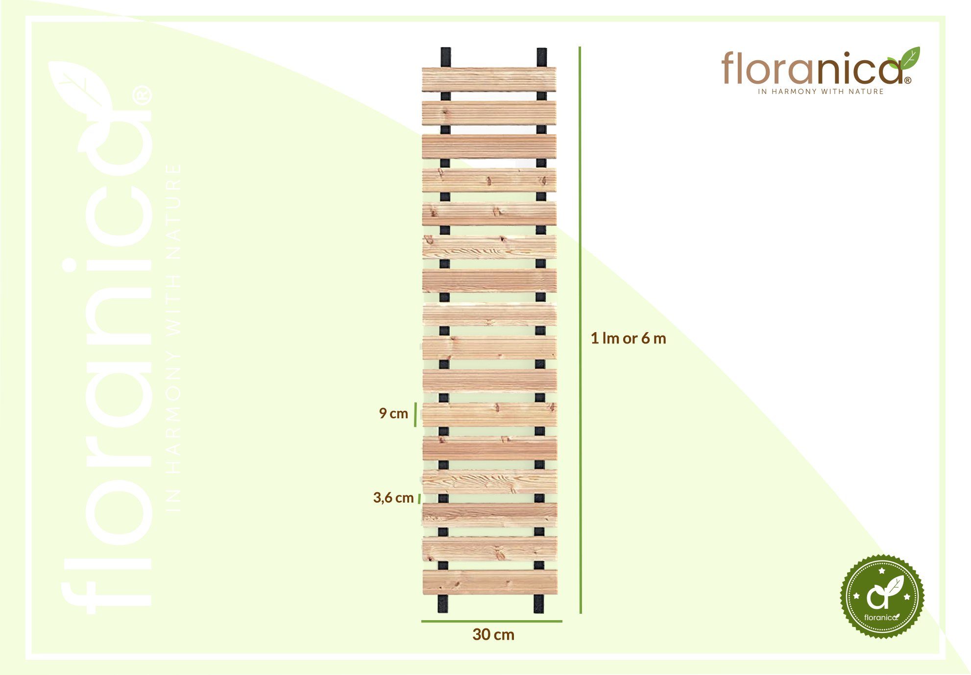 Bodenfliese, Holz Breite Unbehandelt Rollweg Floranica Farbe: 30 Unbehandelt, 100x30, lfm, Gartenweg cm, Länge in