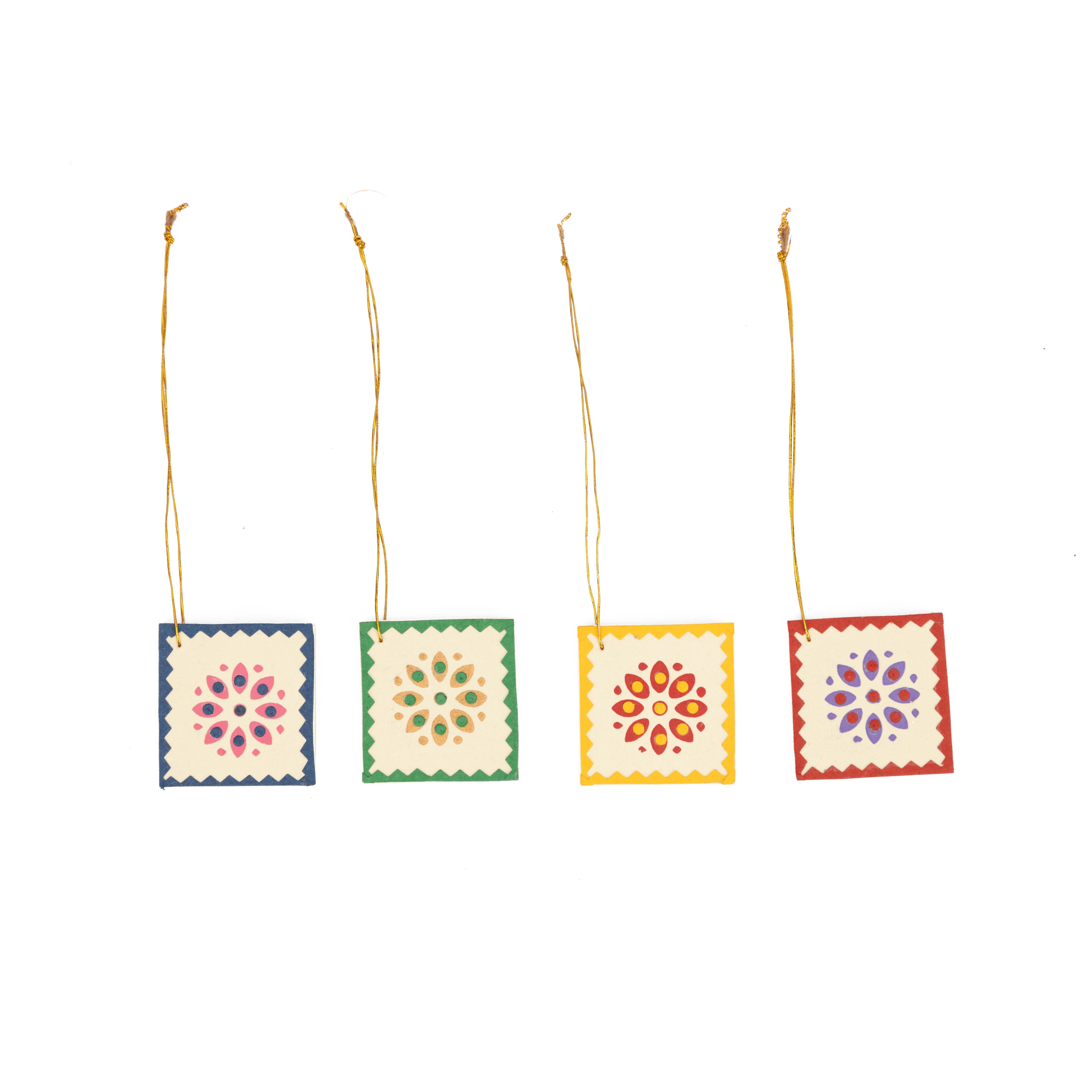 El Puente Geschenkkarte Geschenkanhänger "Jubel", 4er-Set, Handmade, Handmade