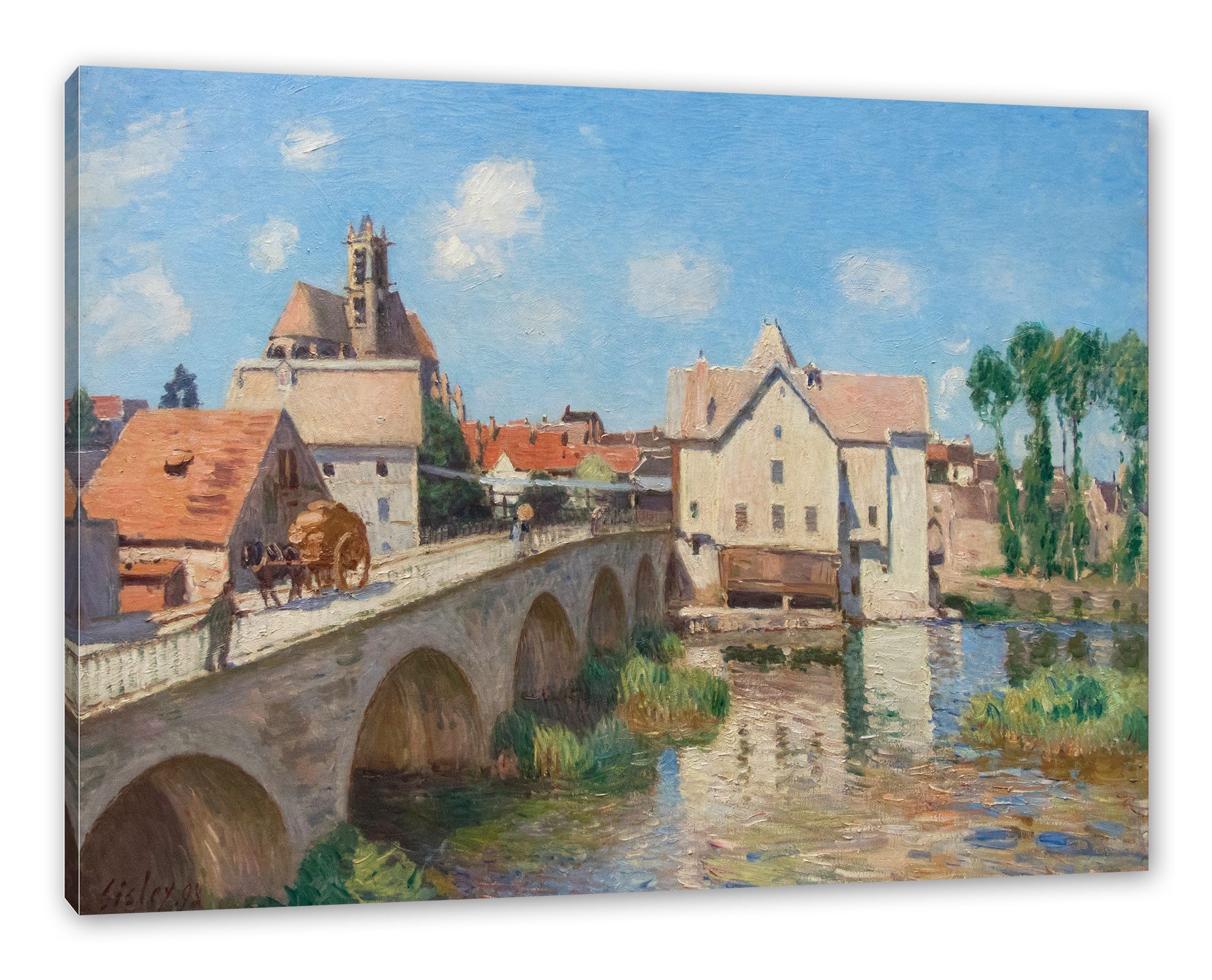 Pixxprint Leinwandbild Alfred Sisley - Le pont de Moret, Alfred Sisley - Le pont de Moret (1 St), Leinwandbild fertig bespannt, inkl. Zackenaufhänger