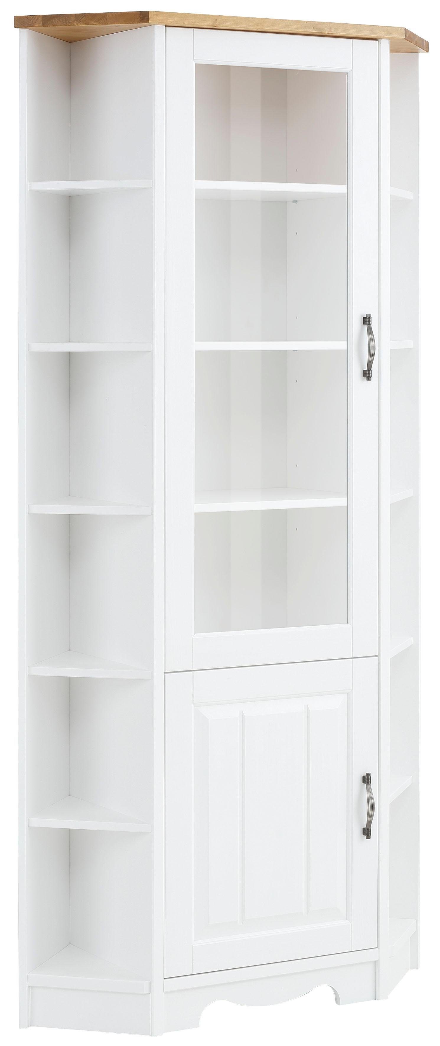 OTTO home Eckvitrine Trinidad Höhe 188 cm, FSC® zertifiziertes Massivholz
