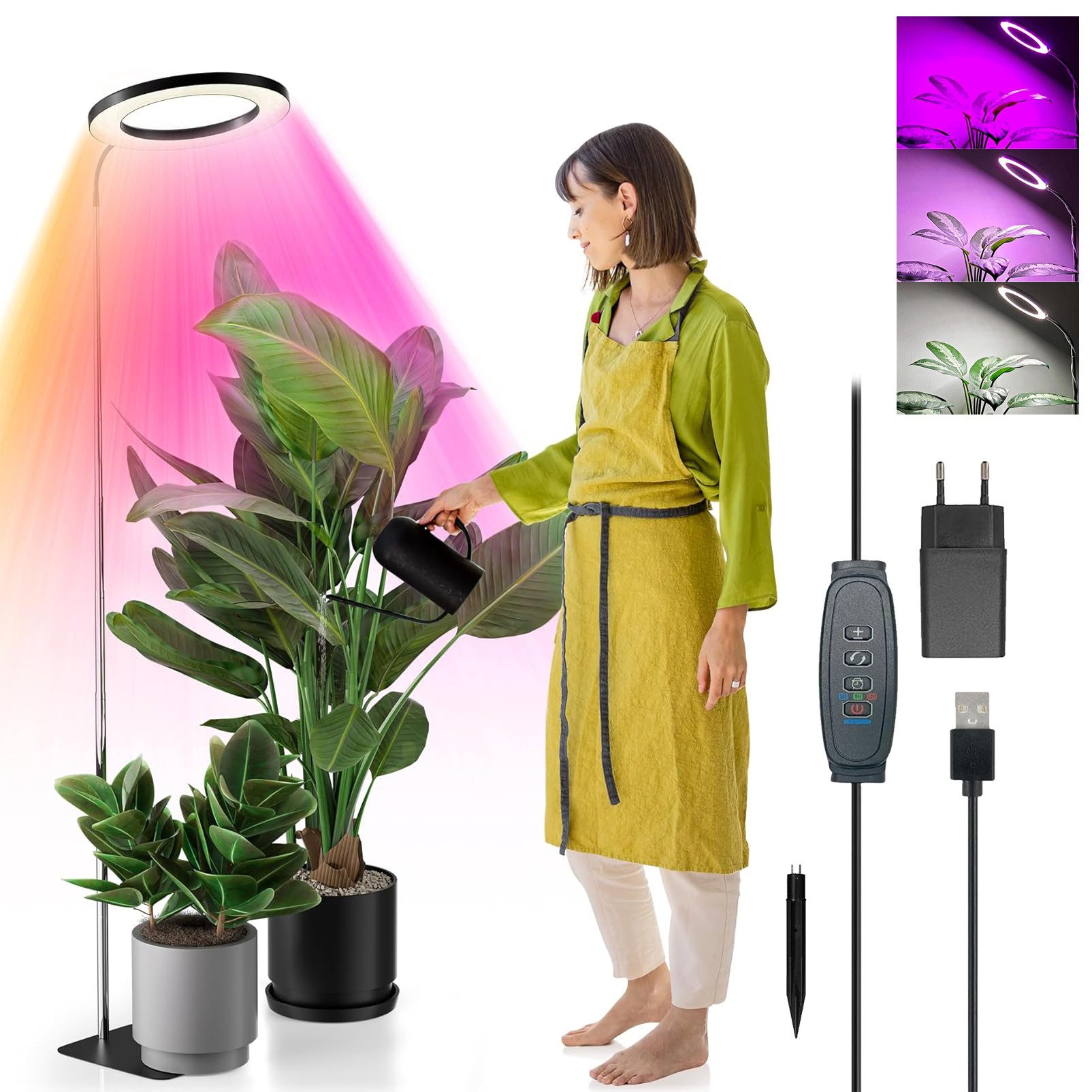 LMaxhome Pflanzenlampe LED Vollspektrum Wachstumslicht 25-155CM günstig online kaufen