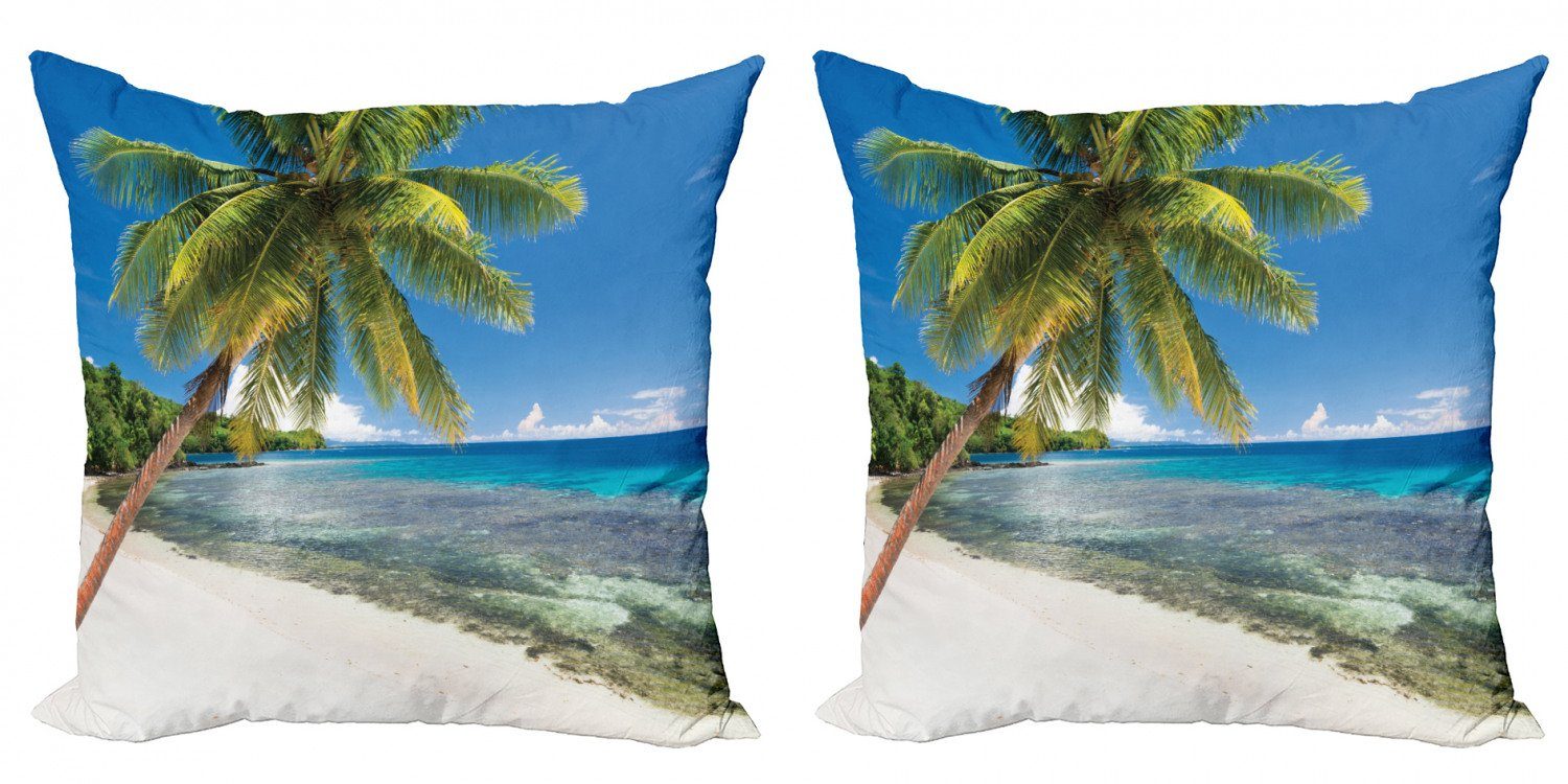 Kissenbezüge Modern Accent Doppelseitiger Digitaldruck, Abakuhaus (2 Stück), Fidschi Insel-Paradies für Reisende