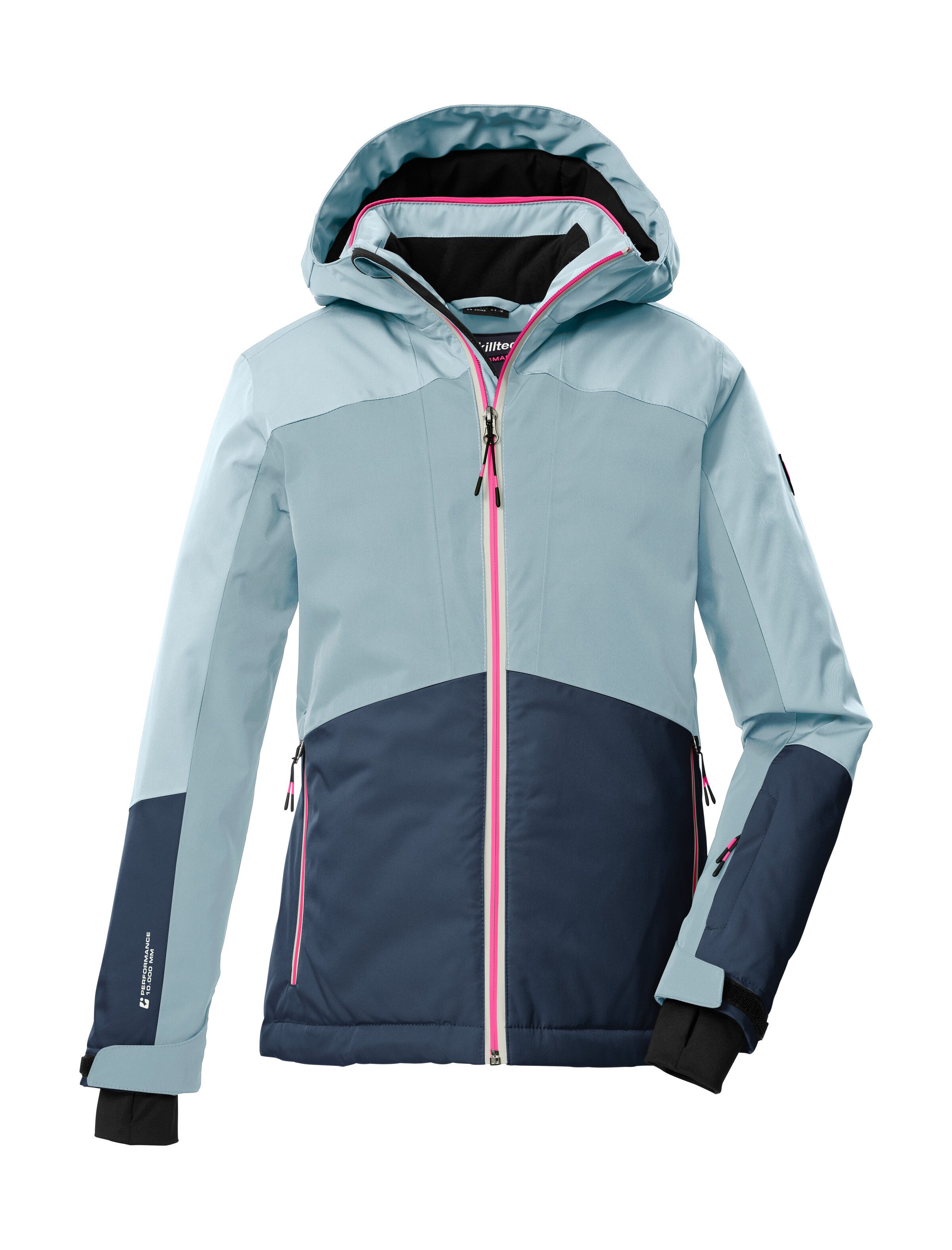 Killtec Skijacke KSW 196 GRLS SKI JCKT Wasserdichte, atmungsaktive Skijacke mit Colourblock-Design