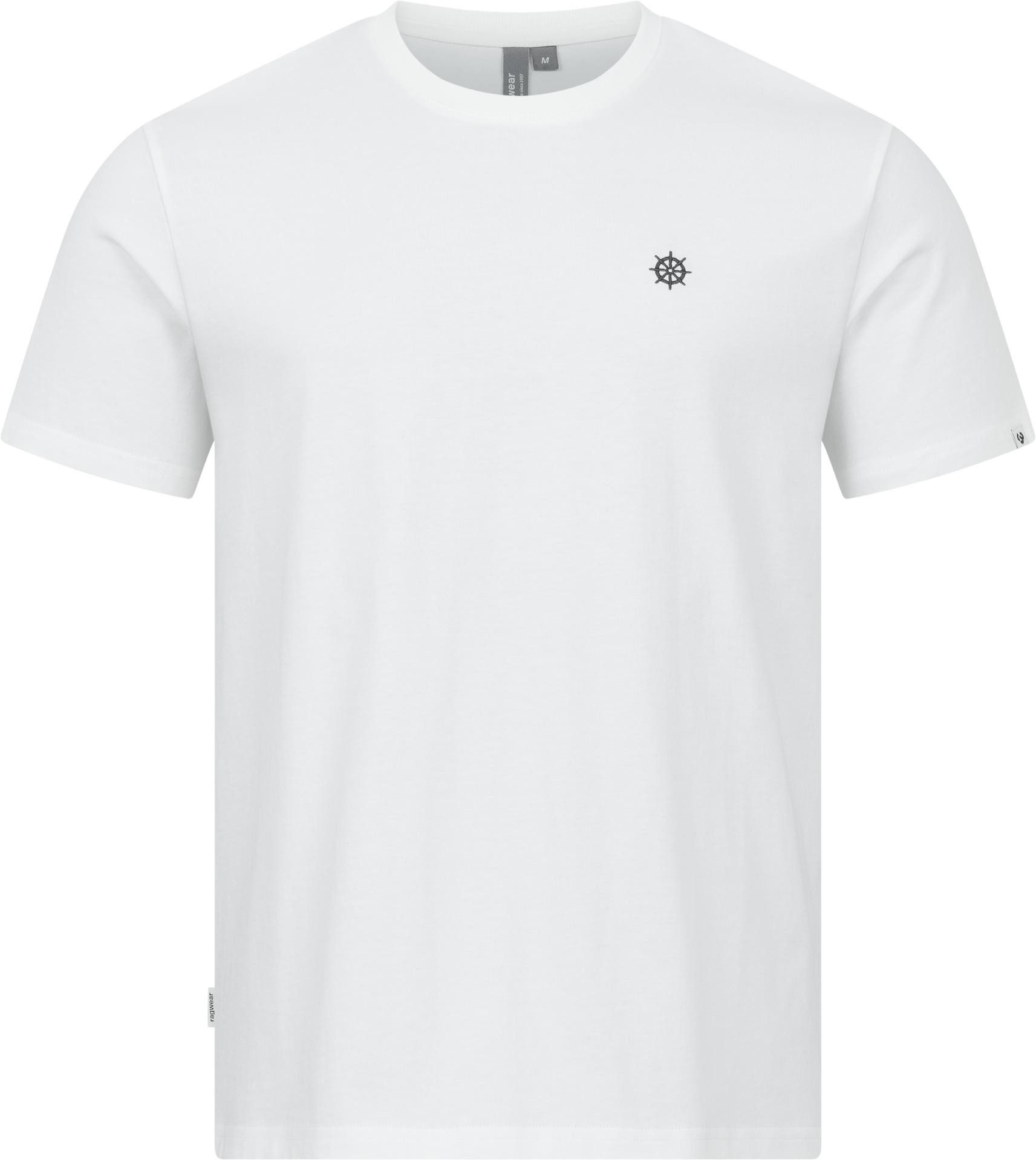 Ragwear T-Shirt Samms H Gots YOUMODO Kurzärmliges Shirt mit Kapitän-Stickerei